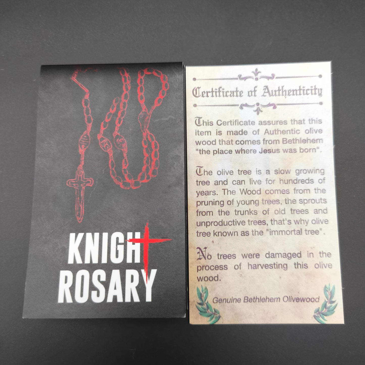 Dynamis Alliance Tactical Warrior Rosary + EDC ROSARY CARD (Olive Wood)