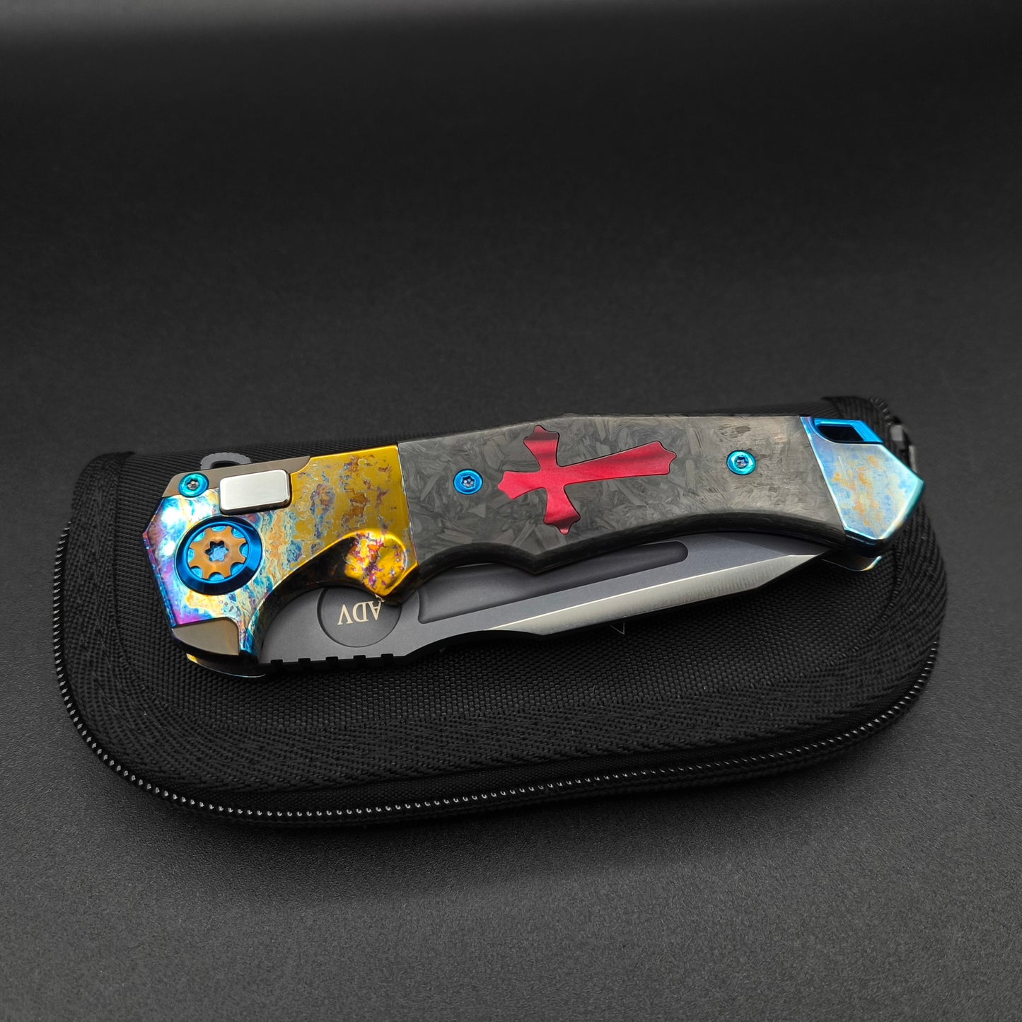 ADV Ronin Acid Rain, Carbon Fiber with Red Cross, M390