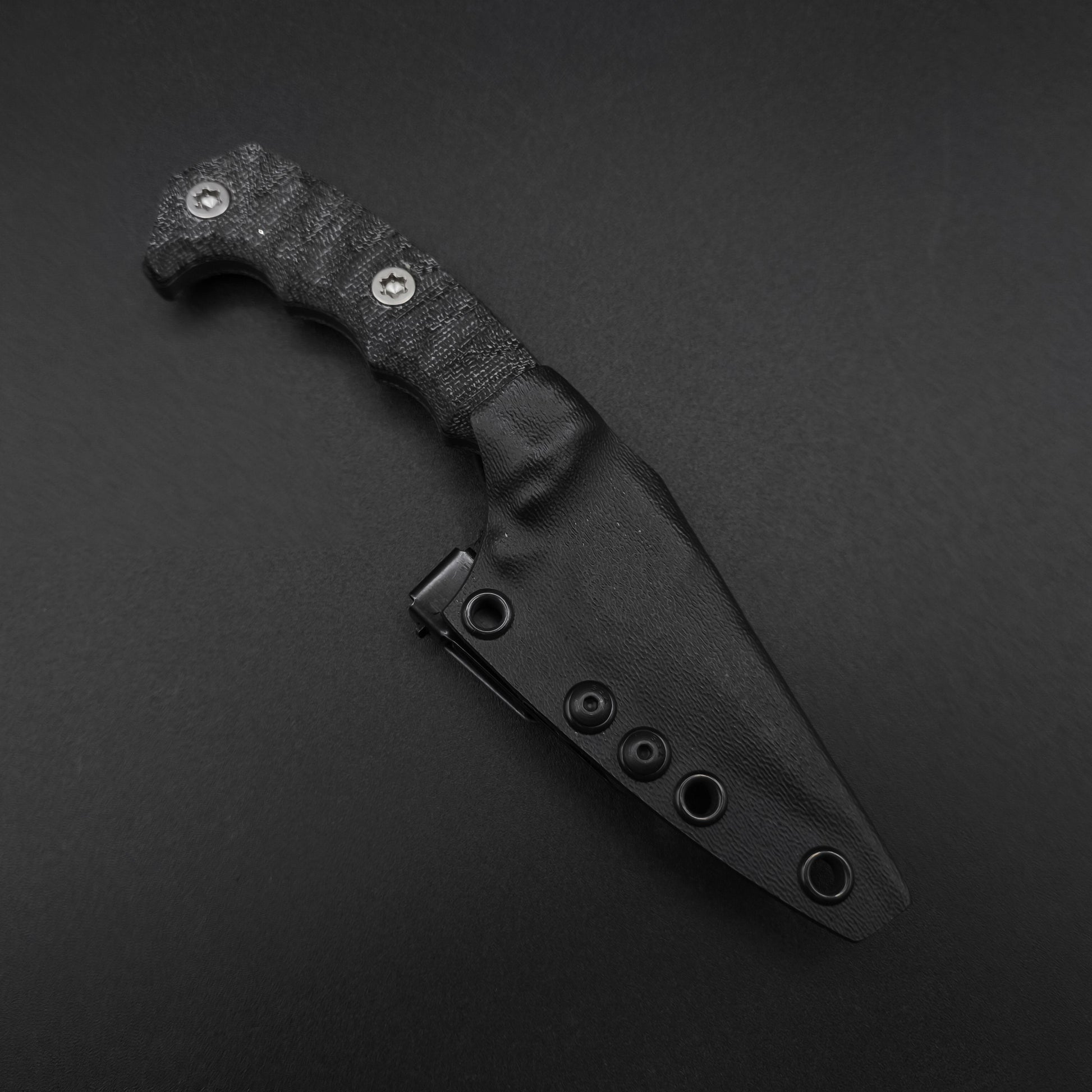 Half Face Blades HUMINT 3" Black Canvas Micarta, Midnight Bronze 3