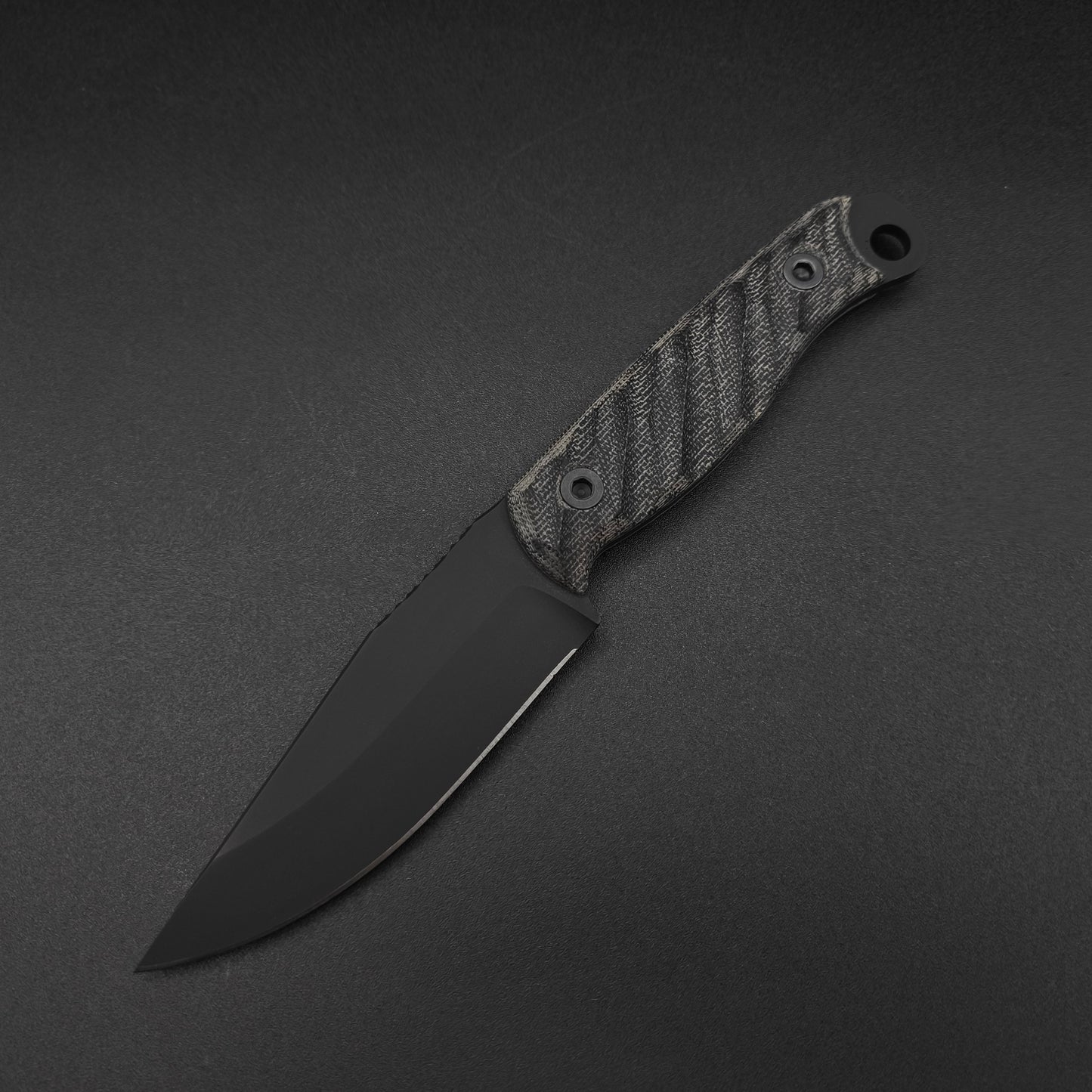 Half Face Blades Crow Jr Black Canvas Micarta, Armor Black 2