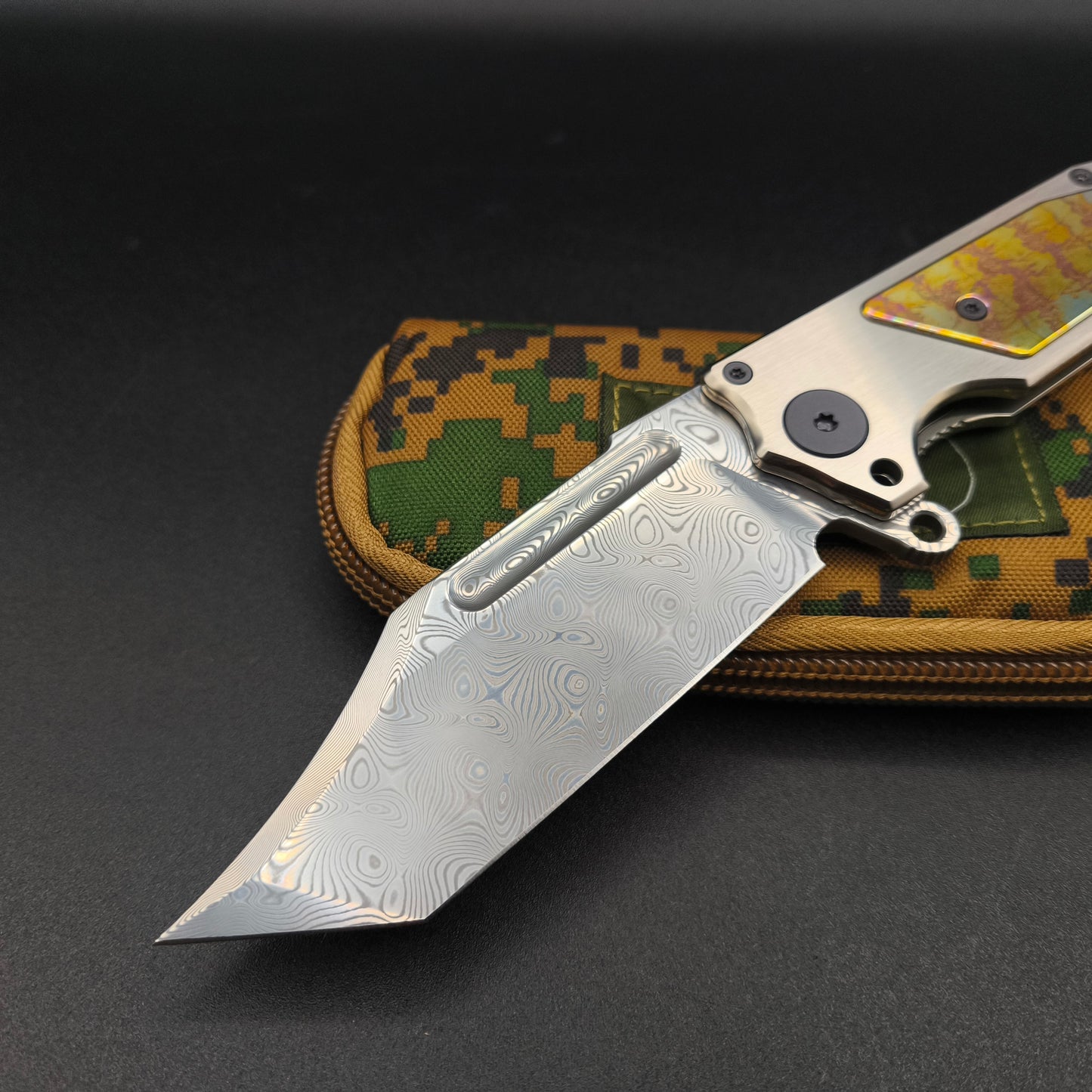 ADV Freak, Damascus, Satin with Acid Rain 3