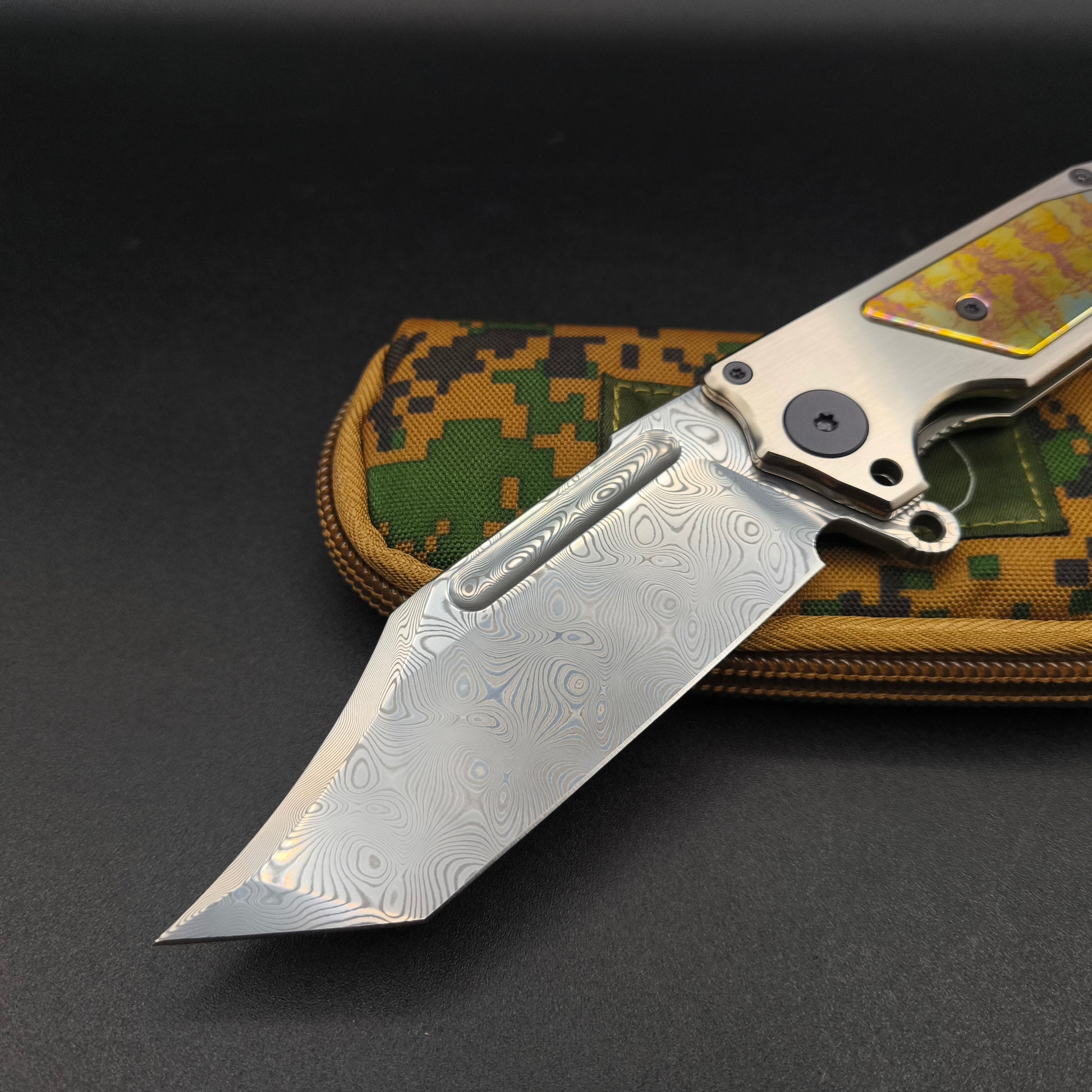 ADV Freak, Damascus, Satin with Acid Rain 3