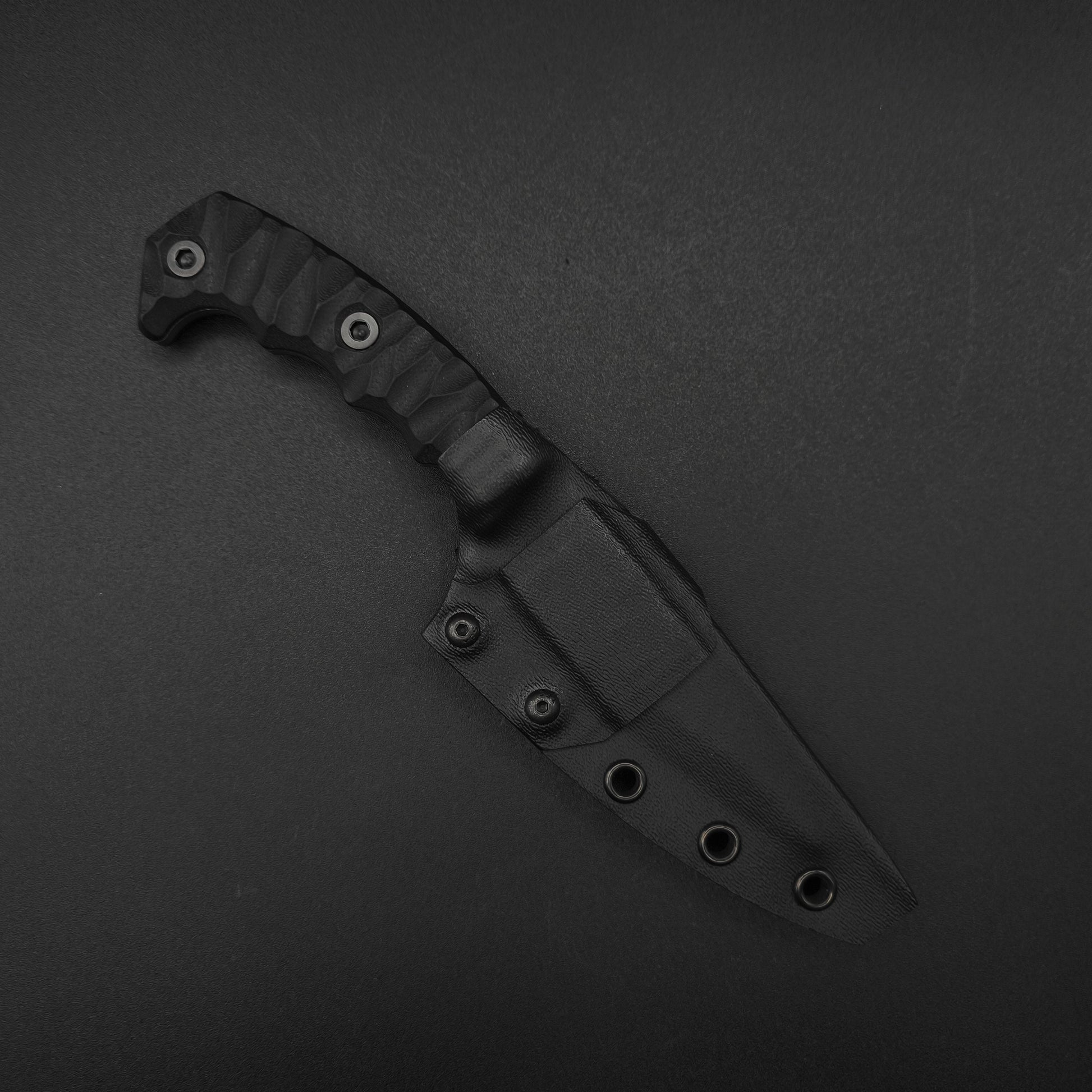Half Face Blades HUMINT 4" Black G10, stonewashed 3