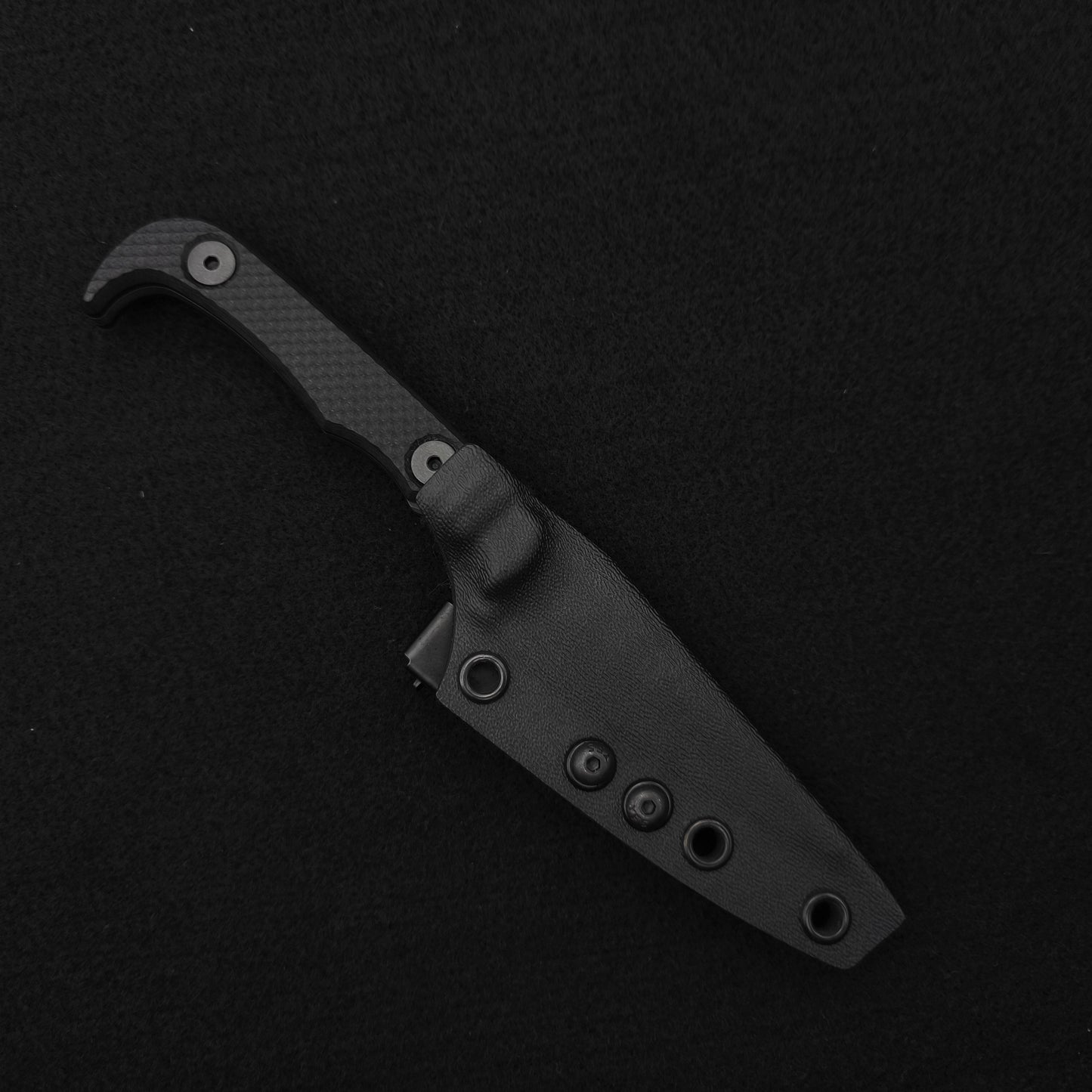 Half Face Blades Slenderman, Black G10, Stealth Grey Cerakote 3