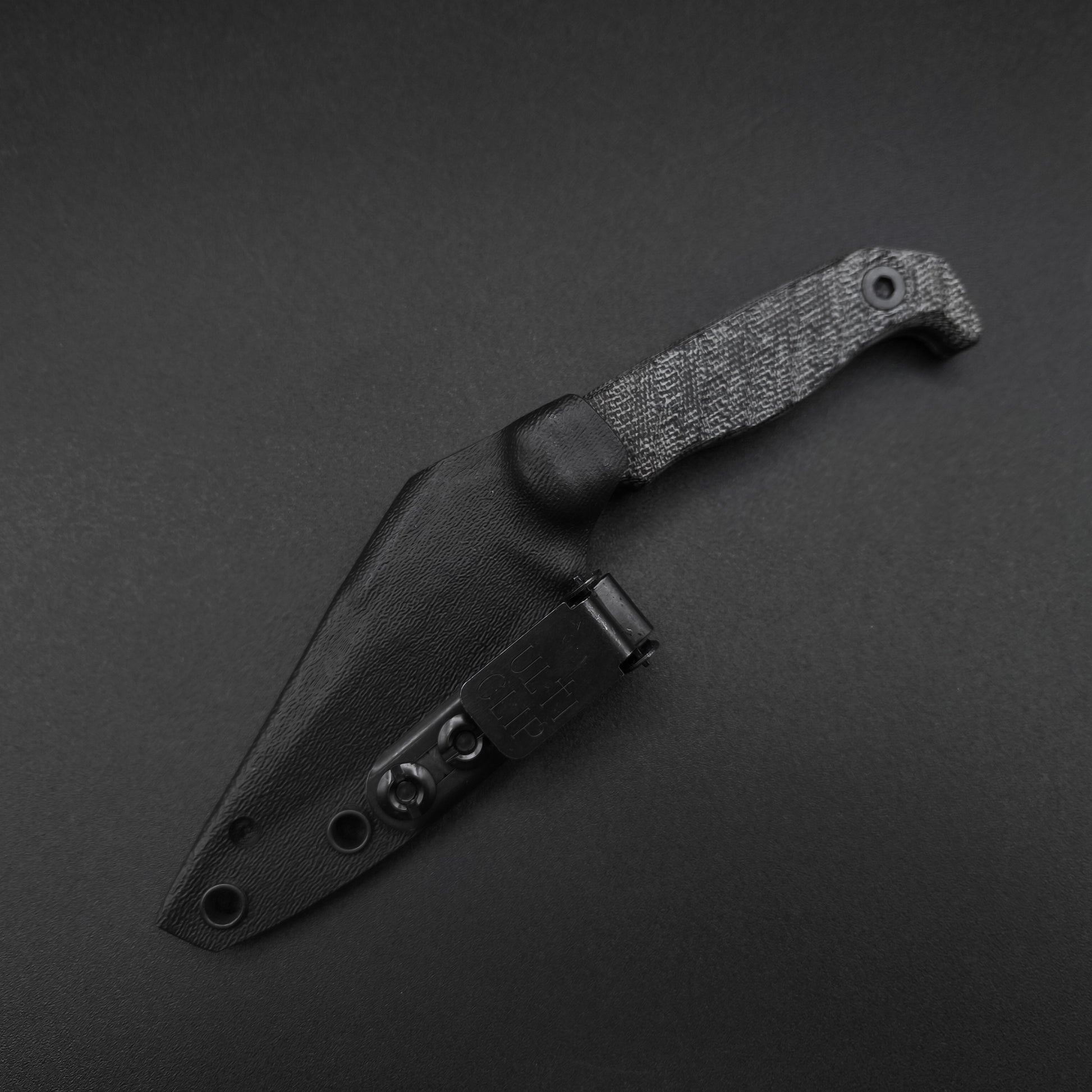 Half Face Blades Custom EDC Black Canvas Micarta 4