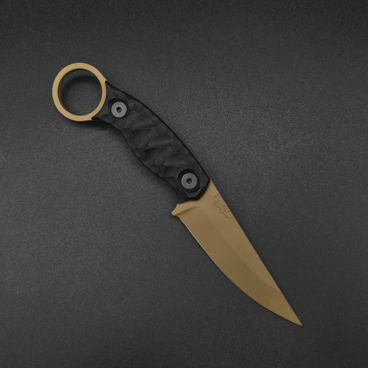 Half Face Blades Osoraku 3" Mini, Black G10, FDE Cerakote 1