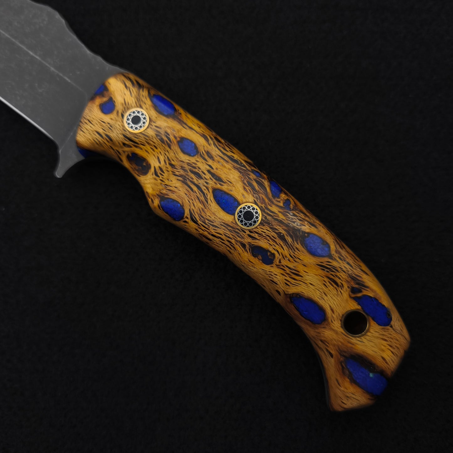 Half Face Blades Tosahwi, Cholla and Blue Lapis Inlay in Resin