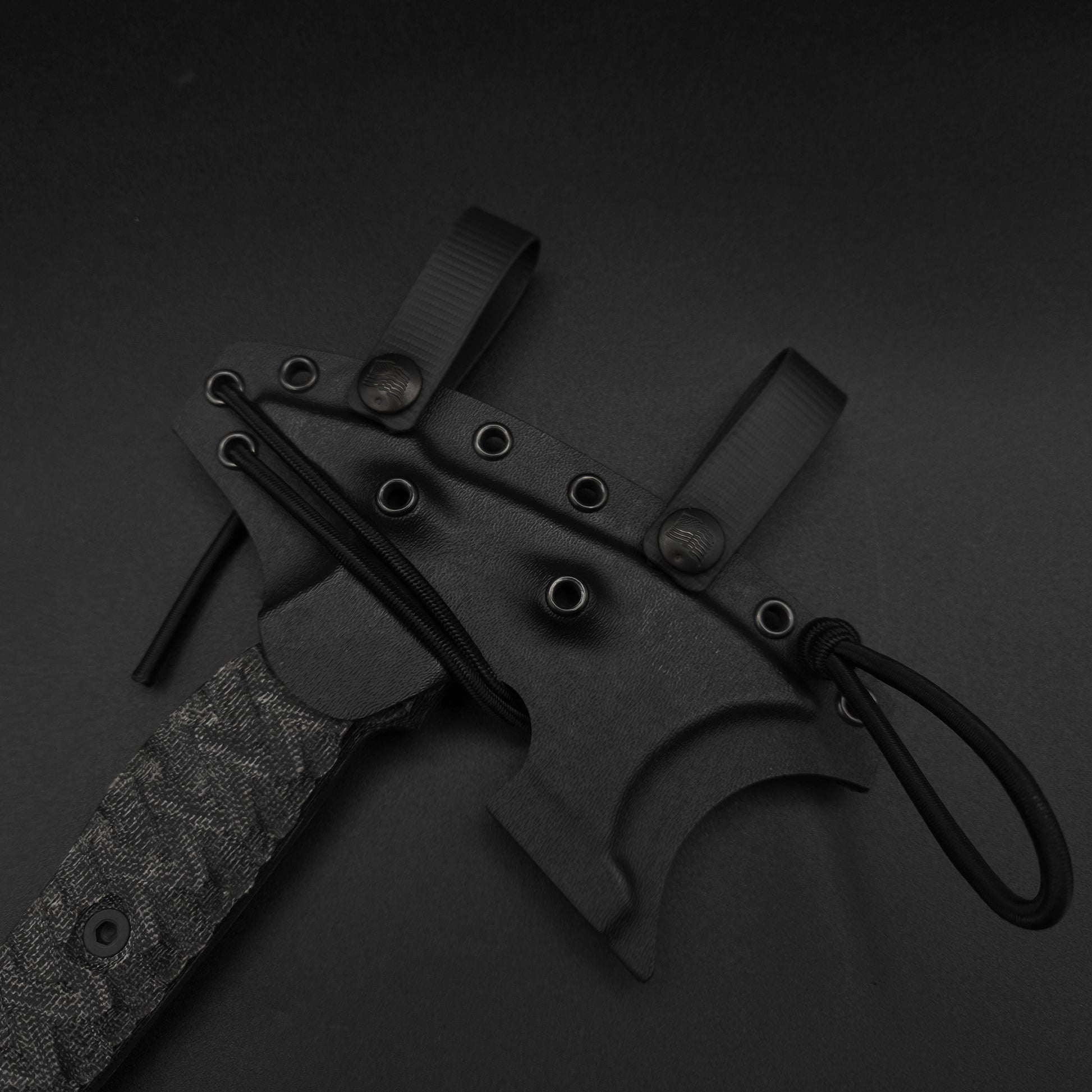 Half Face Blades Crescent Hawk Black Canvas Micarta 4