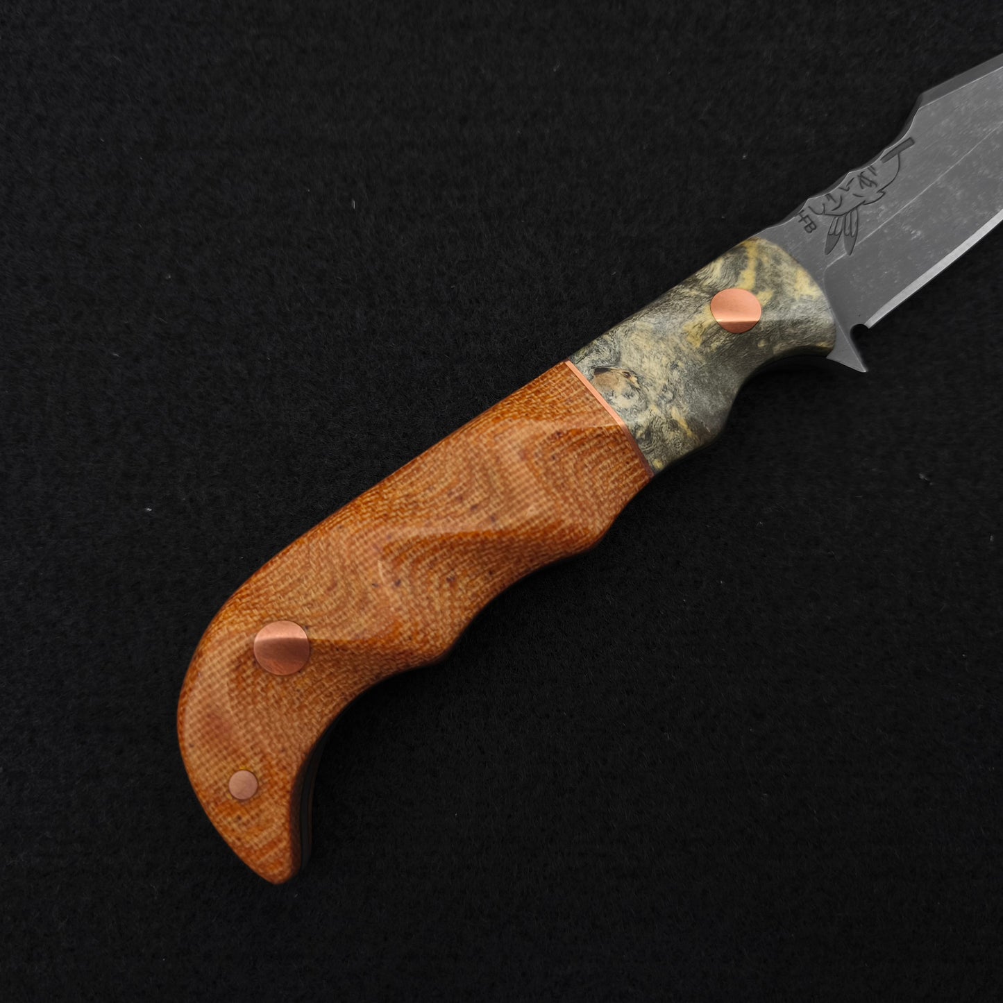 Half Face Blades Senator Buckeye Burl, Vintage Westinghouse Butterscotch Micarta 3