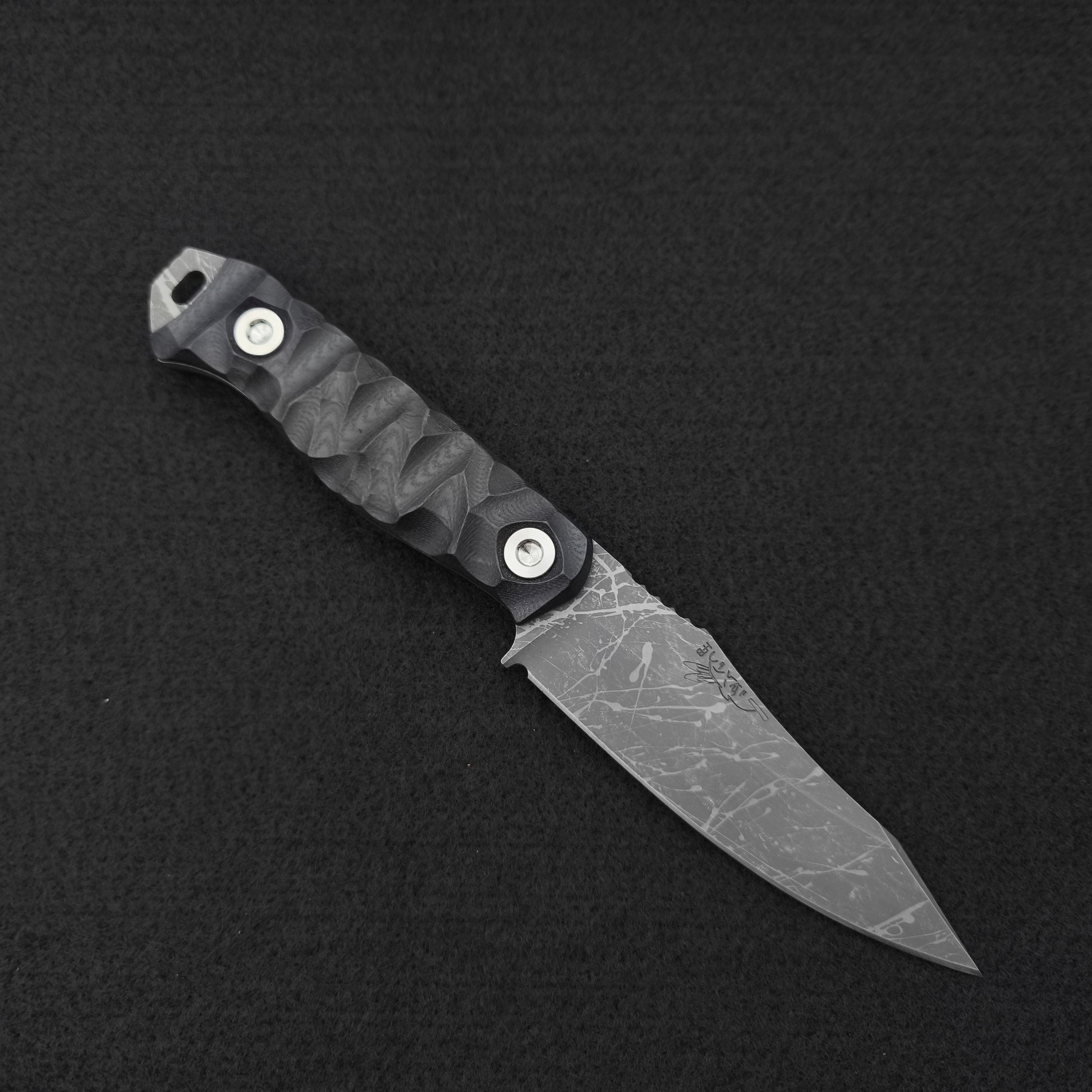 Half Face Blades Field Knife Jr Black G10 1