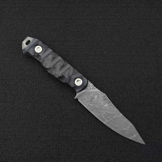 Half Face Blades Field Knife Jr Black G10 1
