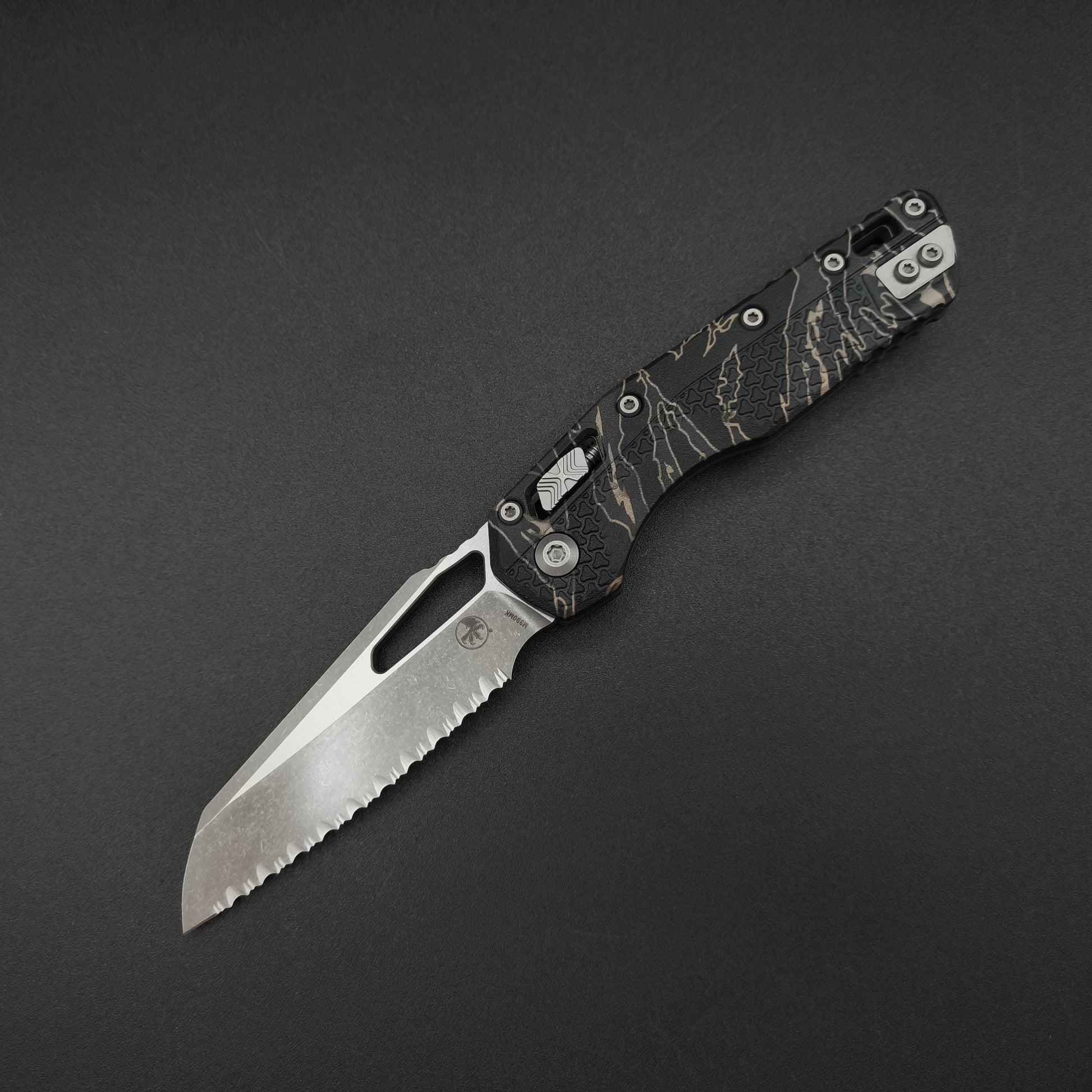Microtech MSI S/E Tri-Grip Polymer Tiger Stipe Camo Apocalyptic FS 1
