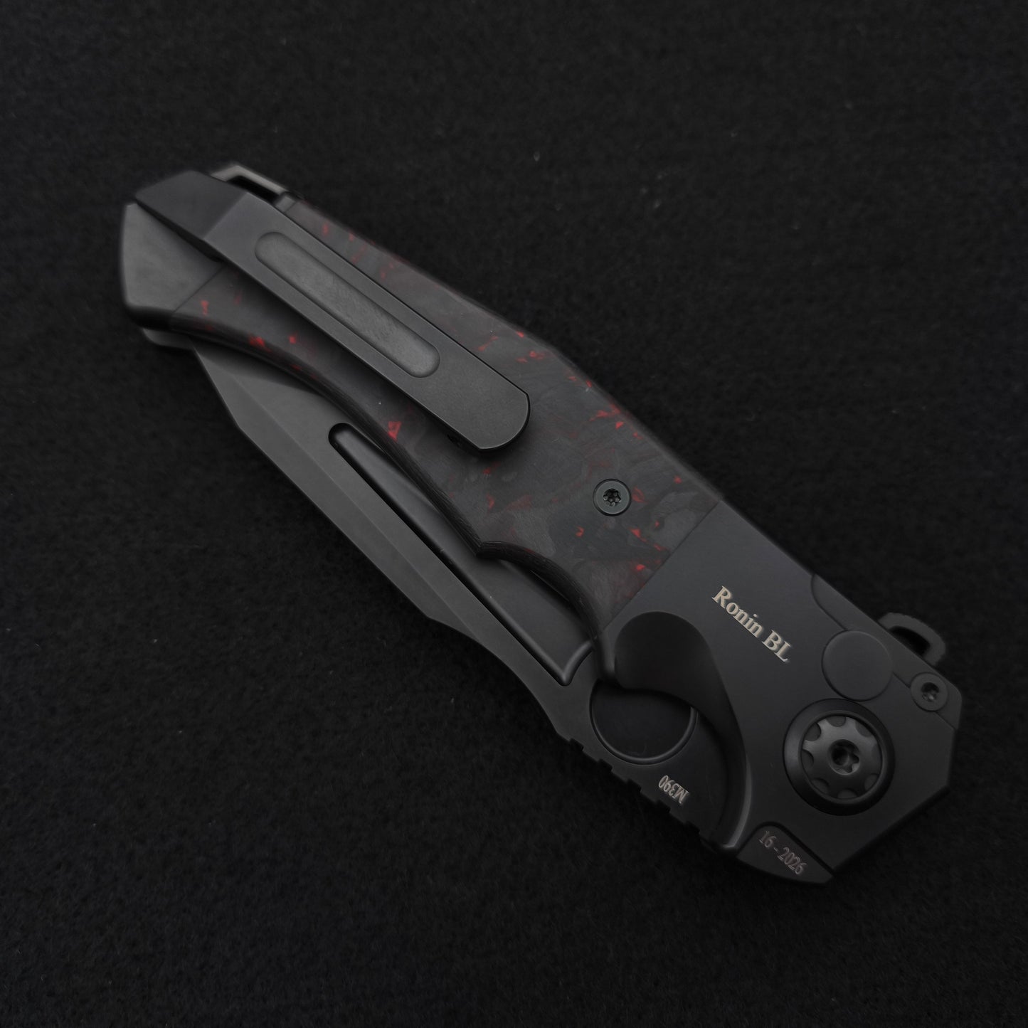 ADV Ronin All Black Titan, Red Black Carbon Fiber 4