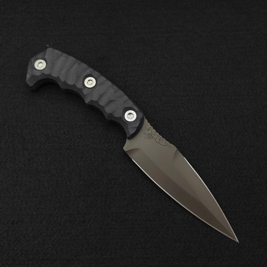 Half Face Blades HUMINT 4" Black G10, OD Green Cerakote 1
