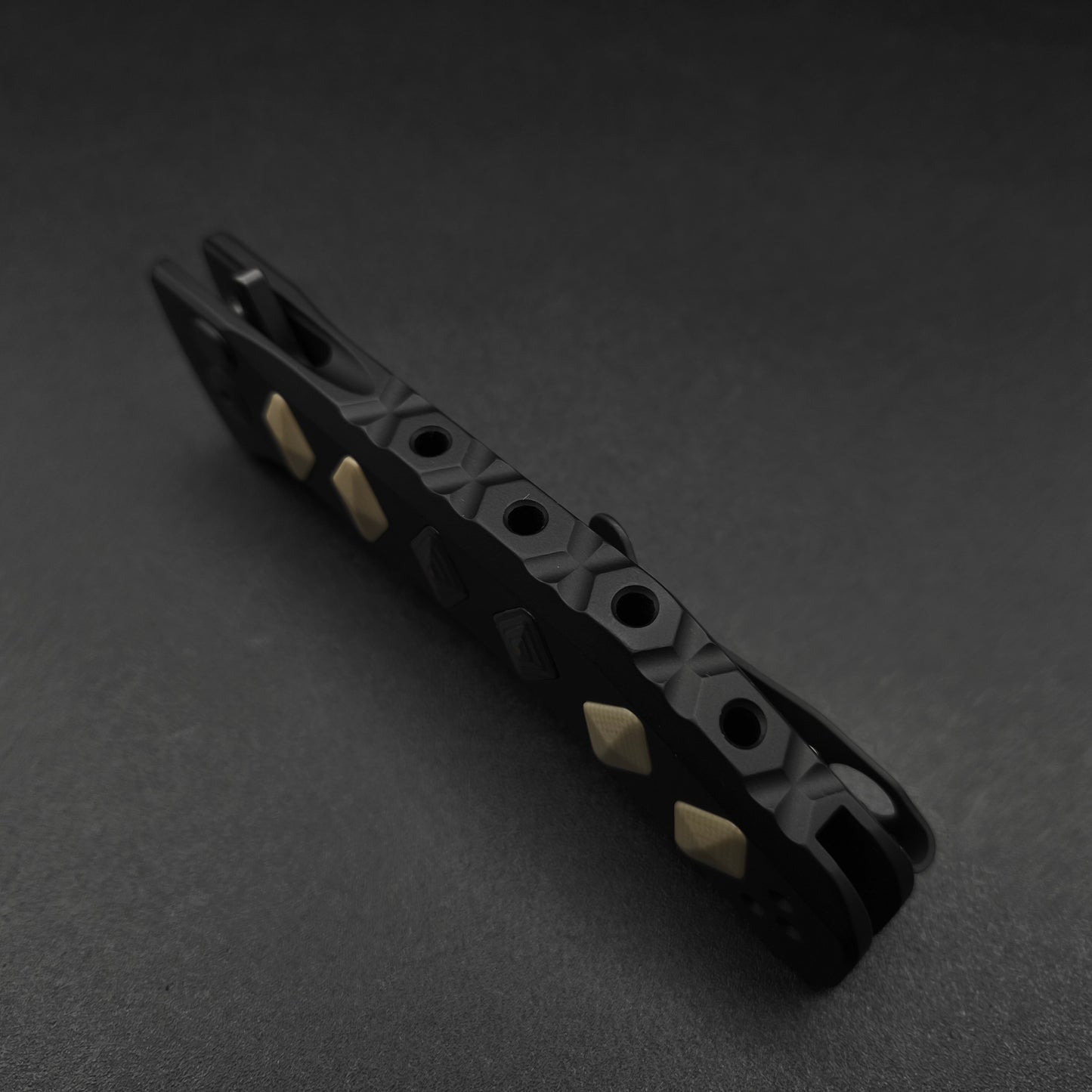 Half Face Blades Custom Kwaiken Folder Gold Camo Carbon 5