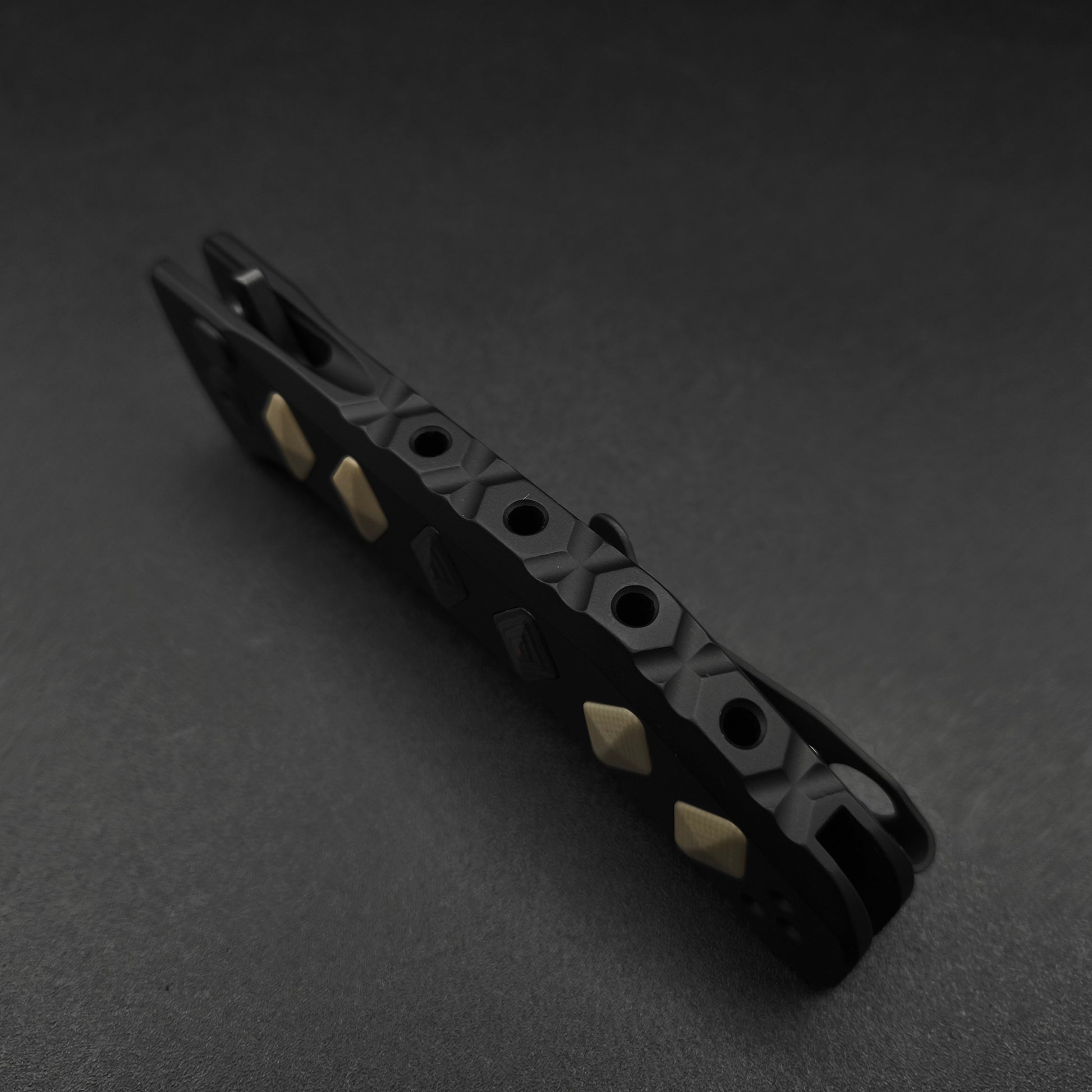Half Face Blades Custom Kwaiken Folder Gold Camo Carbon 5