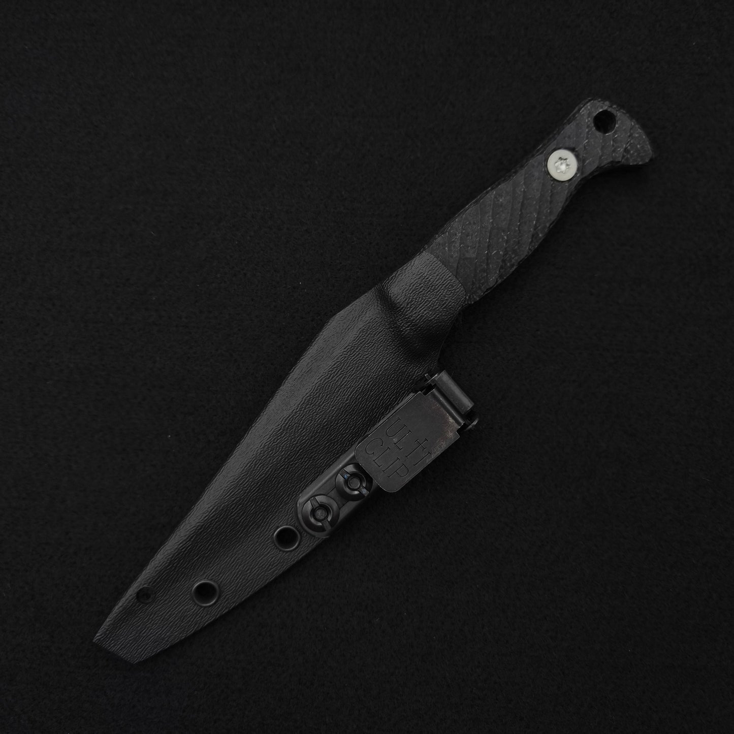 Half Face Blades Congressman Black Burlap Micarta, Midnight Bronze Cerakote 4