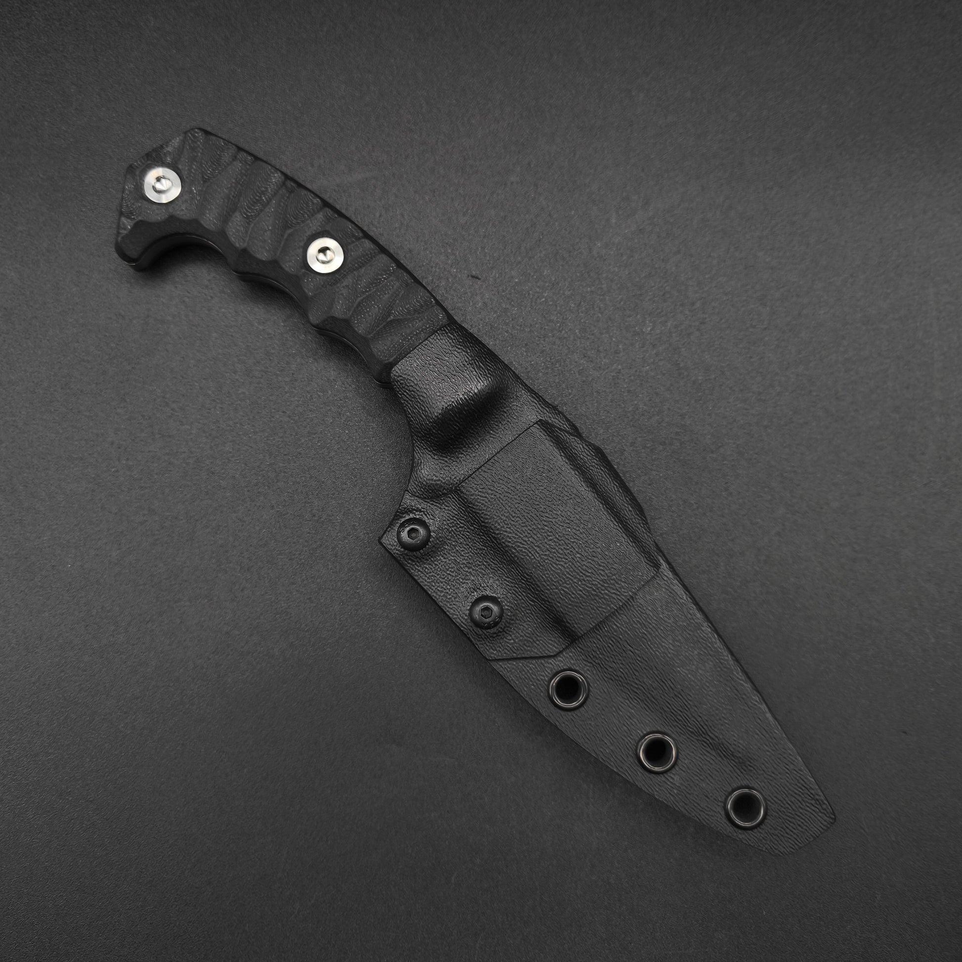 Half Face Blades HUMINT 4" Black G10, stonewashed 3