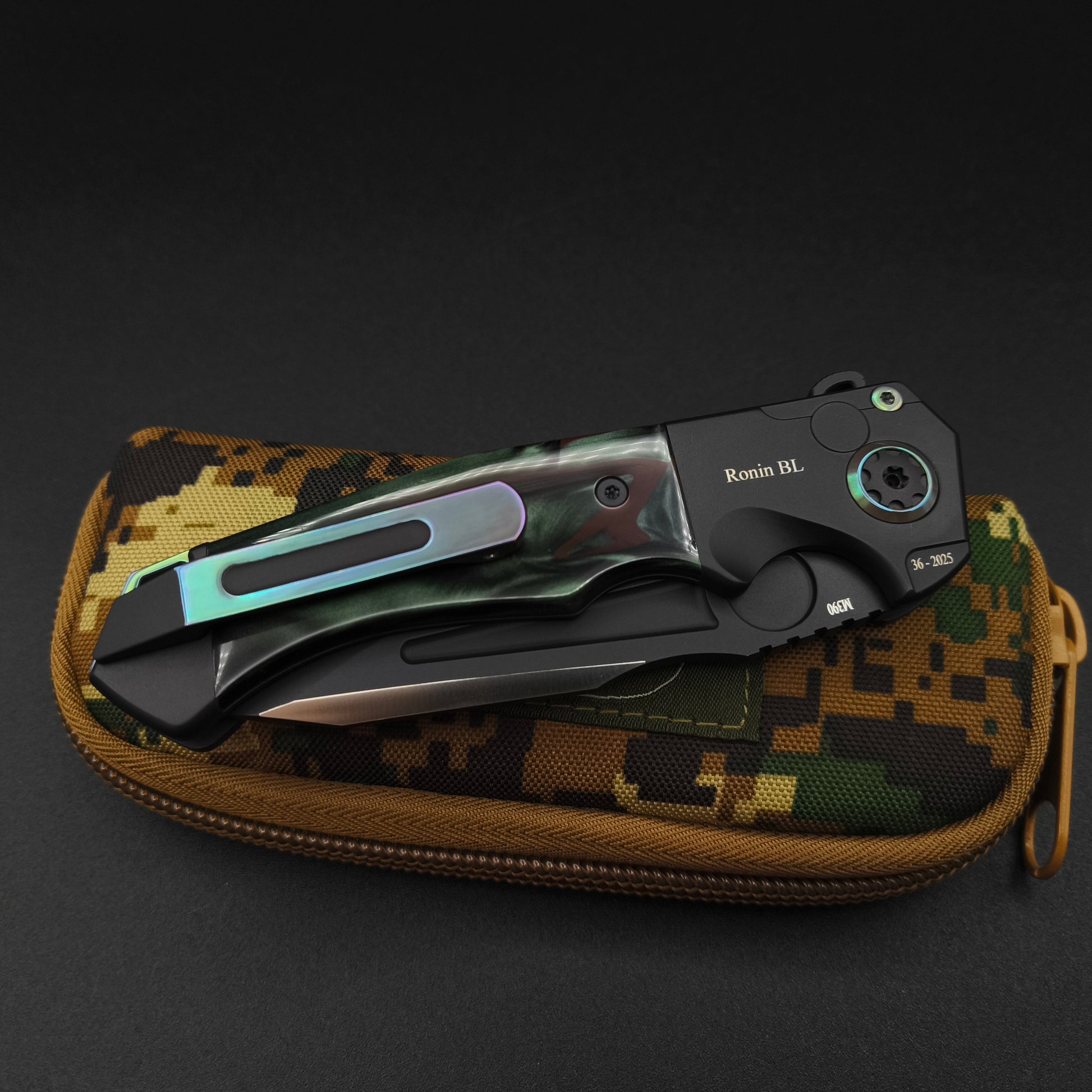 ADV Ronin Kalgard Titan Zombie Green Kirinite, Anodized Hardware 4