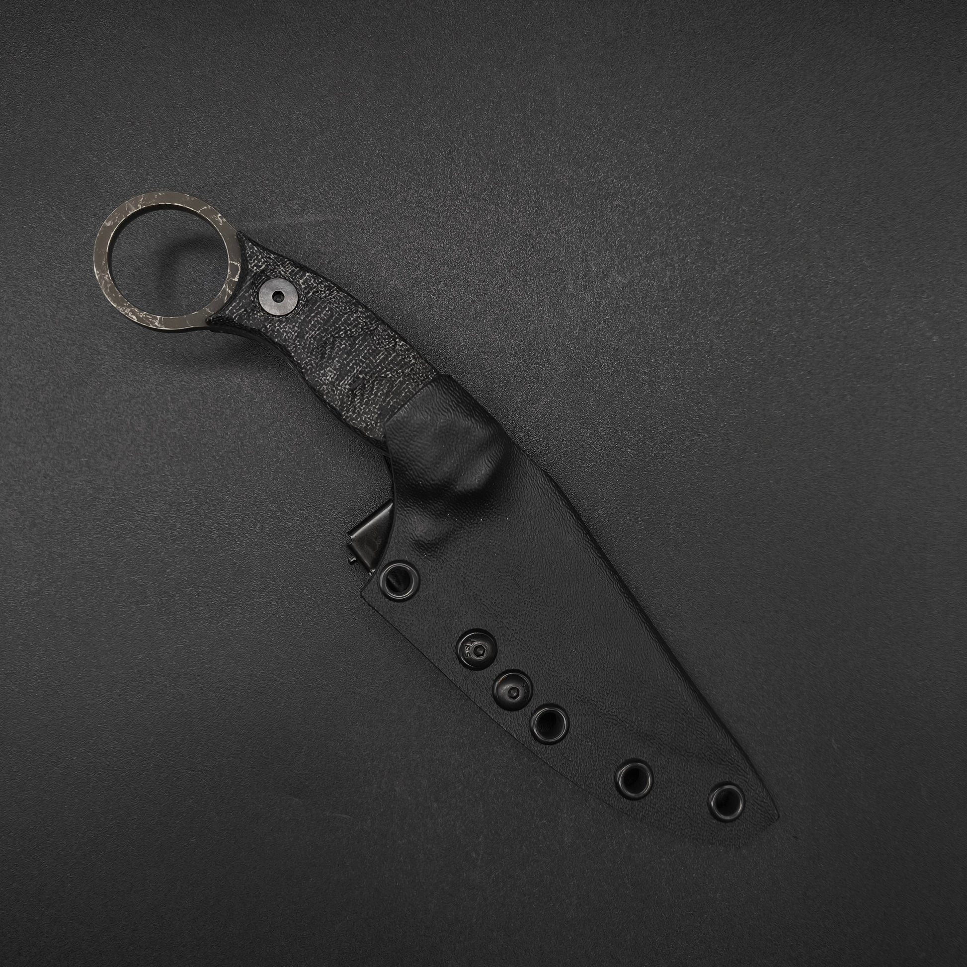 Half Face Blades Osoraku 3" Mini, Black Canvas Micarta 3