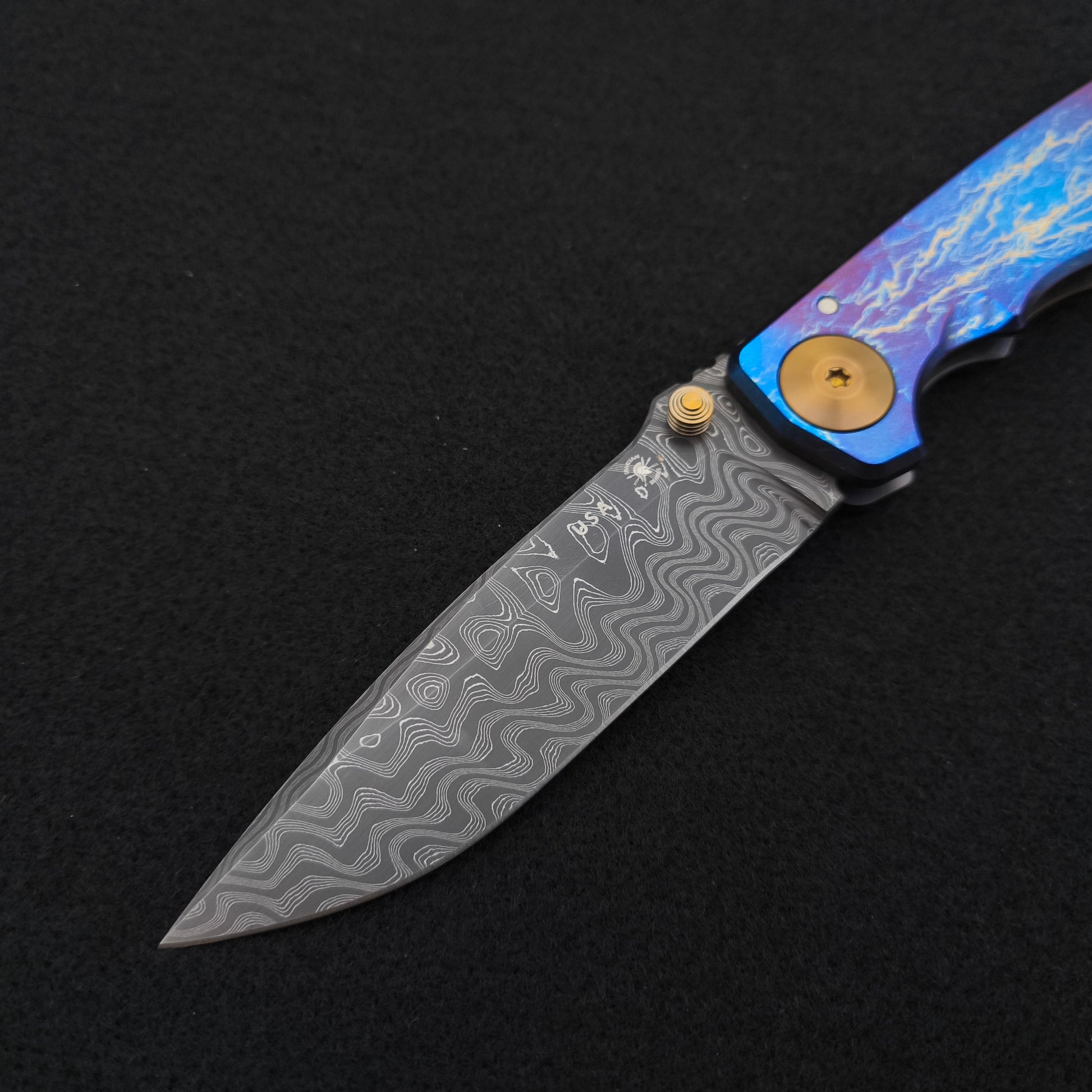 Spartan Blades Harsey Folder SF5 Custom Chad Nichols Damascus Stormwatch 3