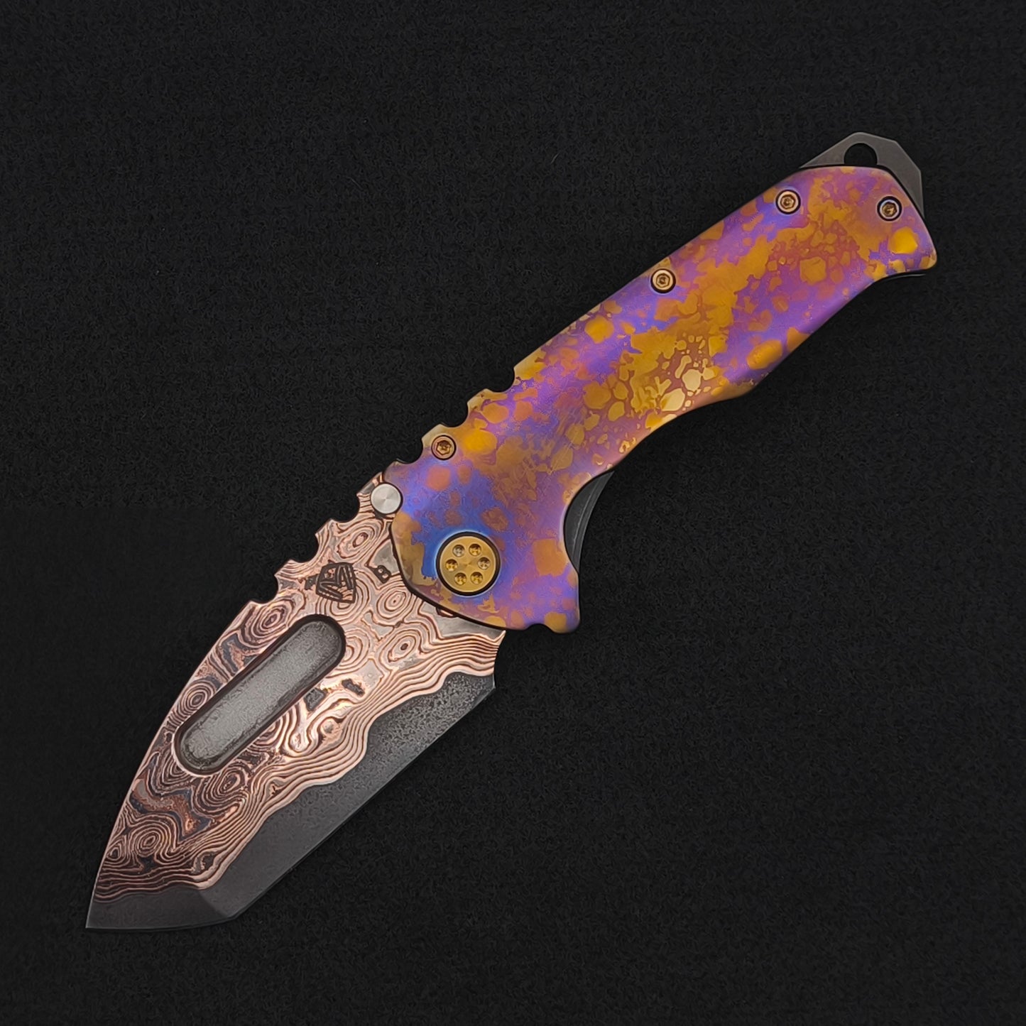 Medford Praetorian FAF, Baker Forge Copper Damascus Tanto, Sponge Ano Radius 1