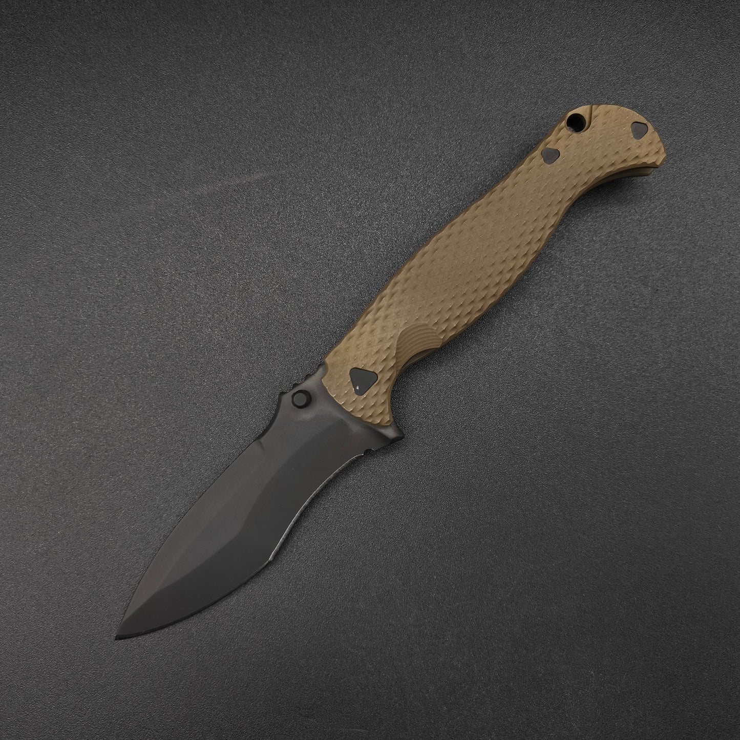 Half Face Blades Extremis Folder Anodized Bronze Titanium Scales