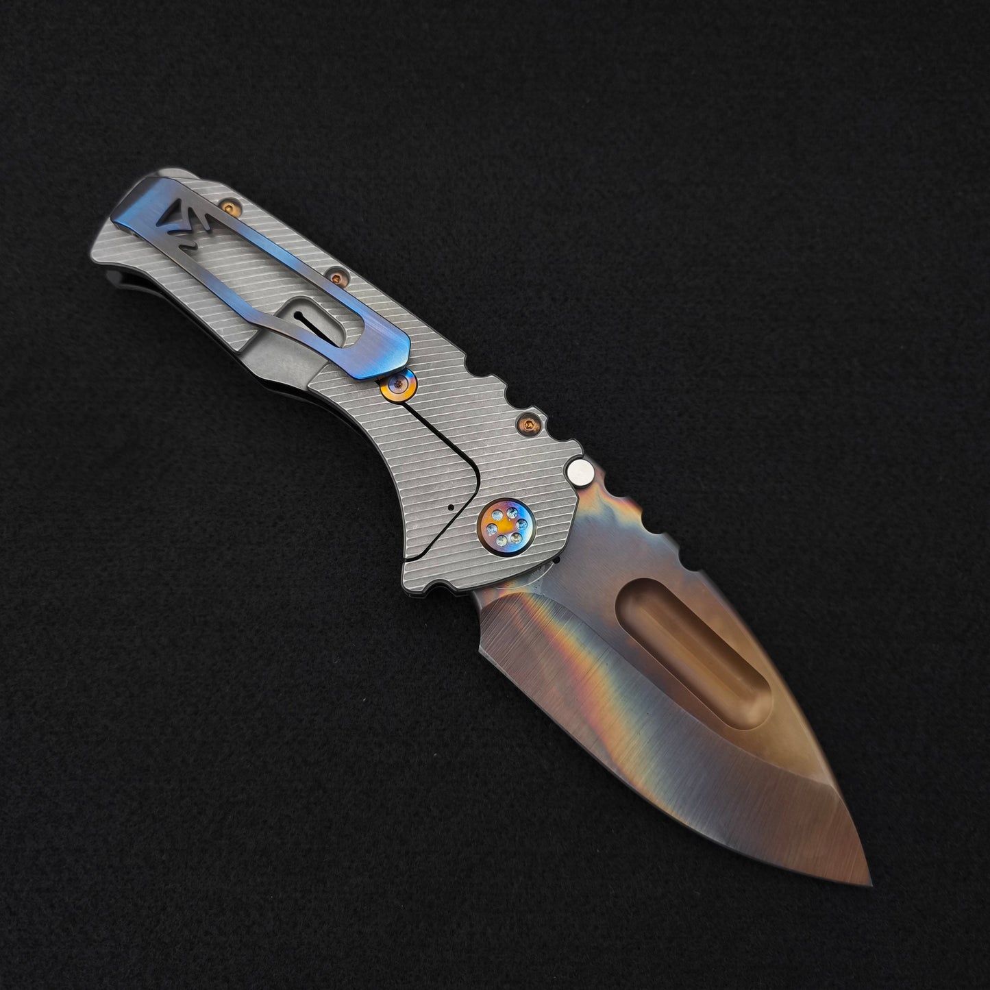 Medford Praetorian Ti-C Vulcan Drop Point, Black Tan Contoured G10 Titan 2