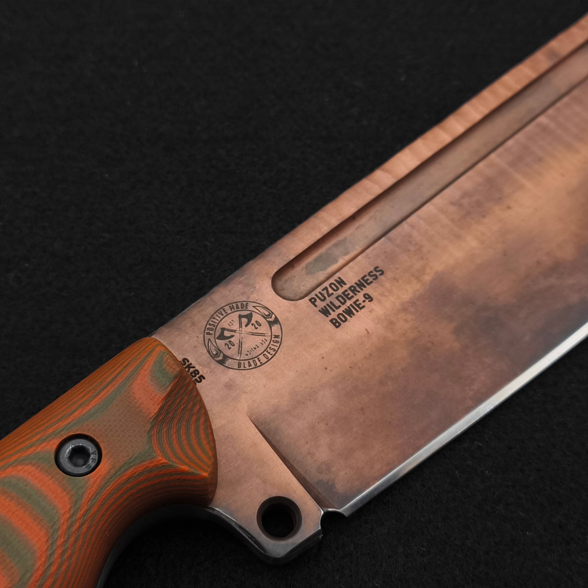 Work Tuff Gear PWB-9-NC (SK85), Rugged Vintage Copper, Hunter Orange Camo G10 - Special Edition 4