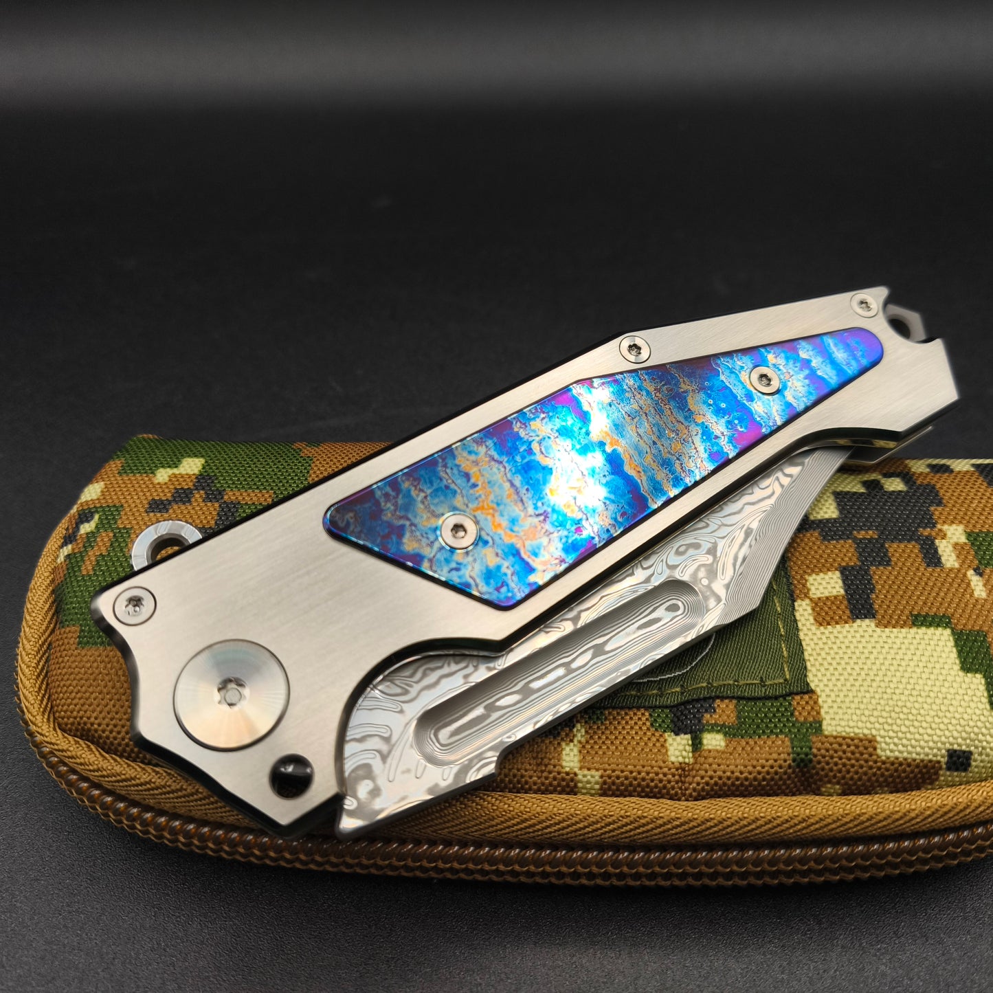 ADV Freak, Damascus, Satin with Acid Rain 4