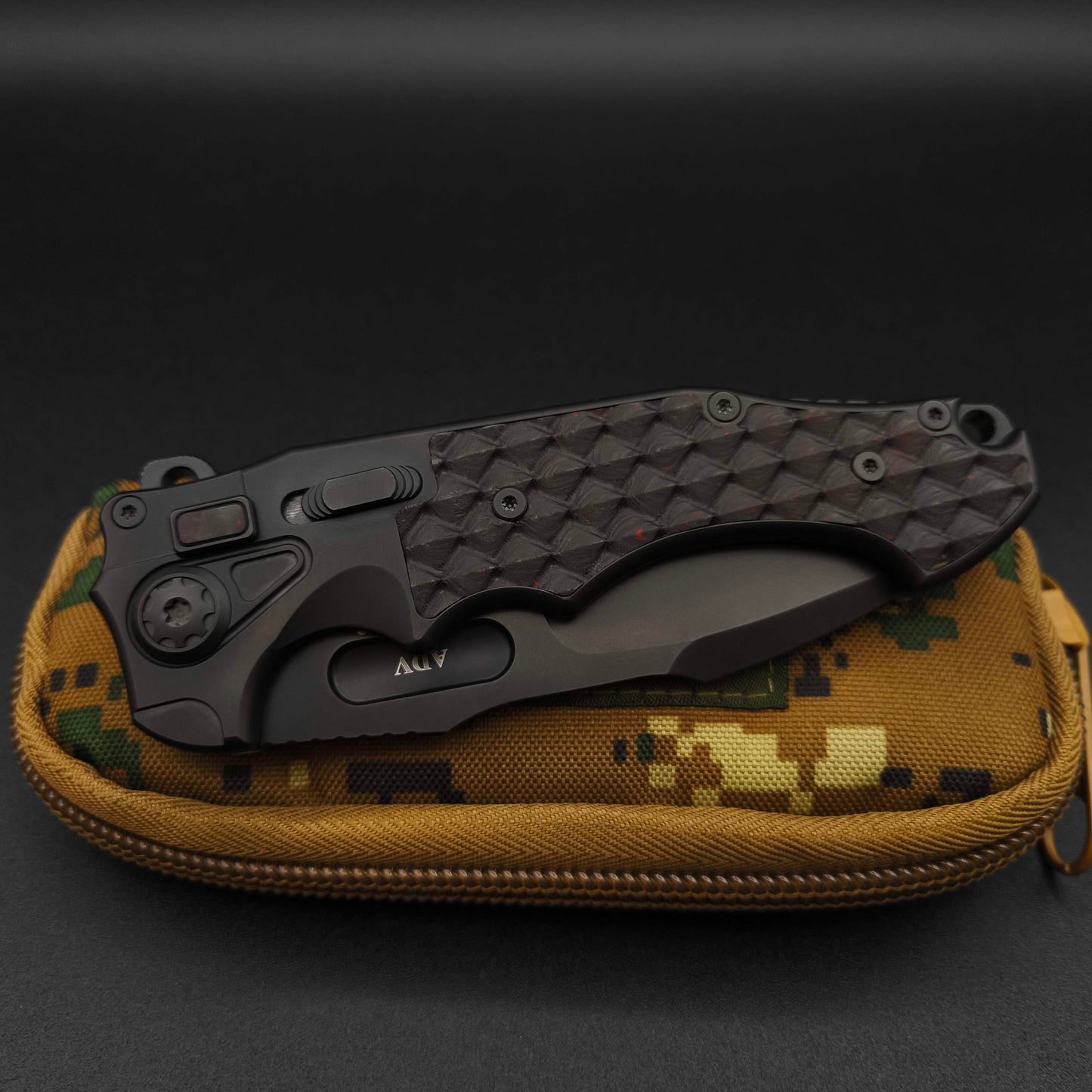 ADV Pitboss 3 Black and Red Carbon Fiber Dragon Scales 3