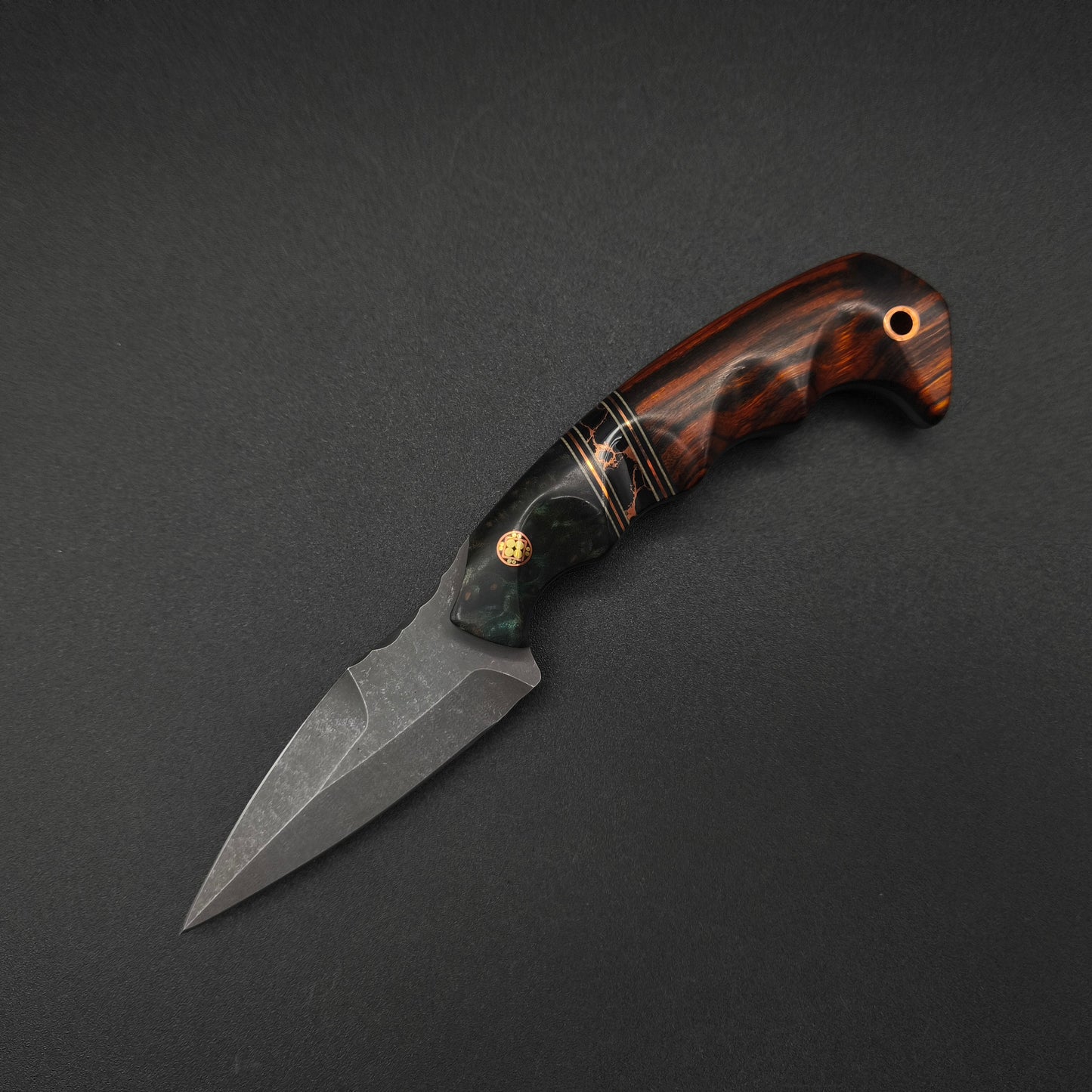 Half Face Blades HUMINT 3" Dyed Redwood Burl