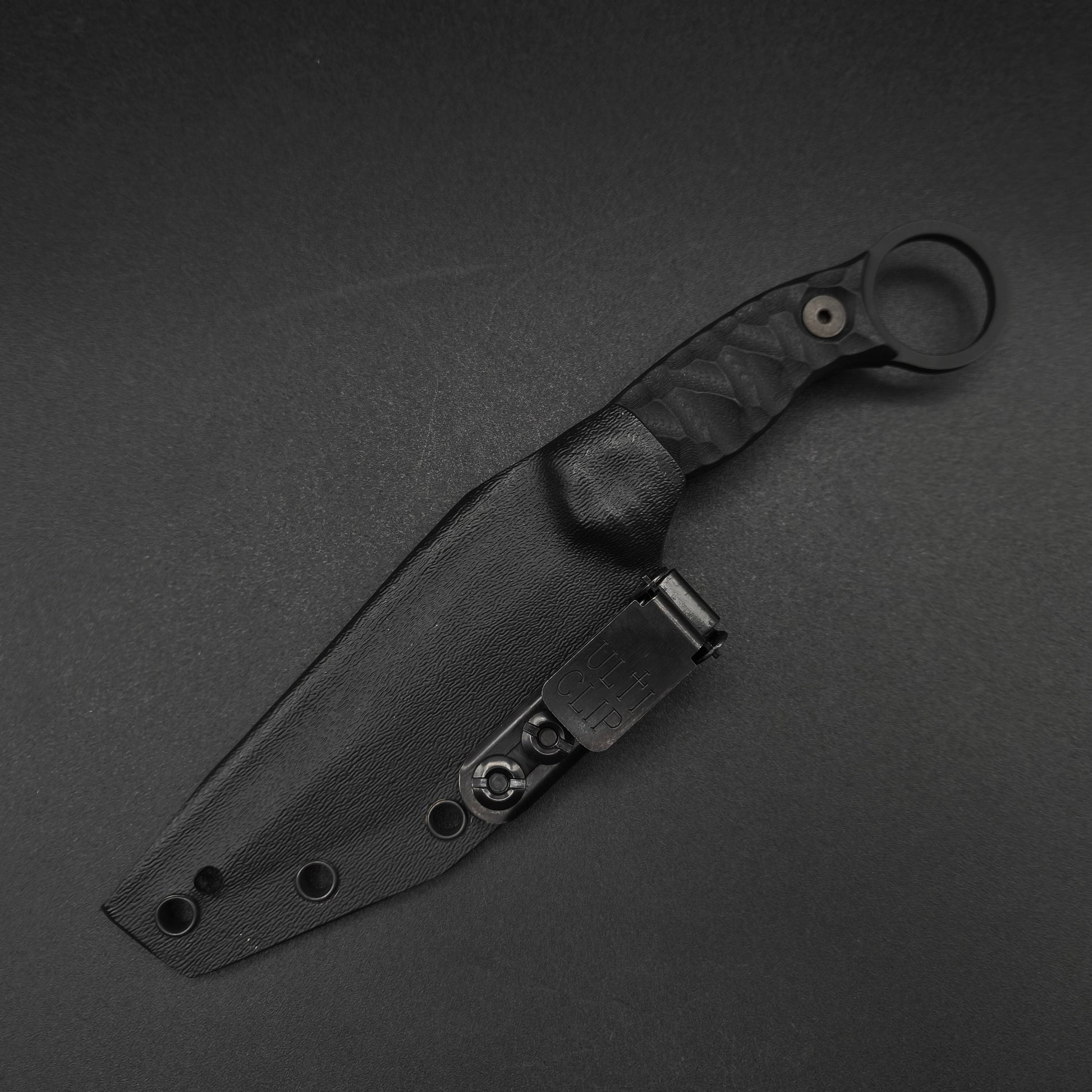 Half Face Blades Ringed Tac Tanto, Black G10, Armor Black Cerakote 4