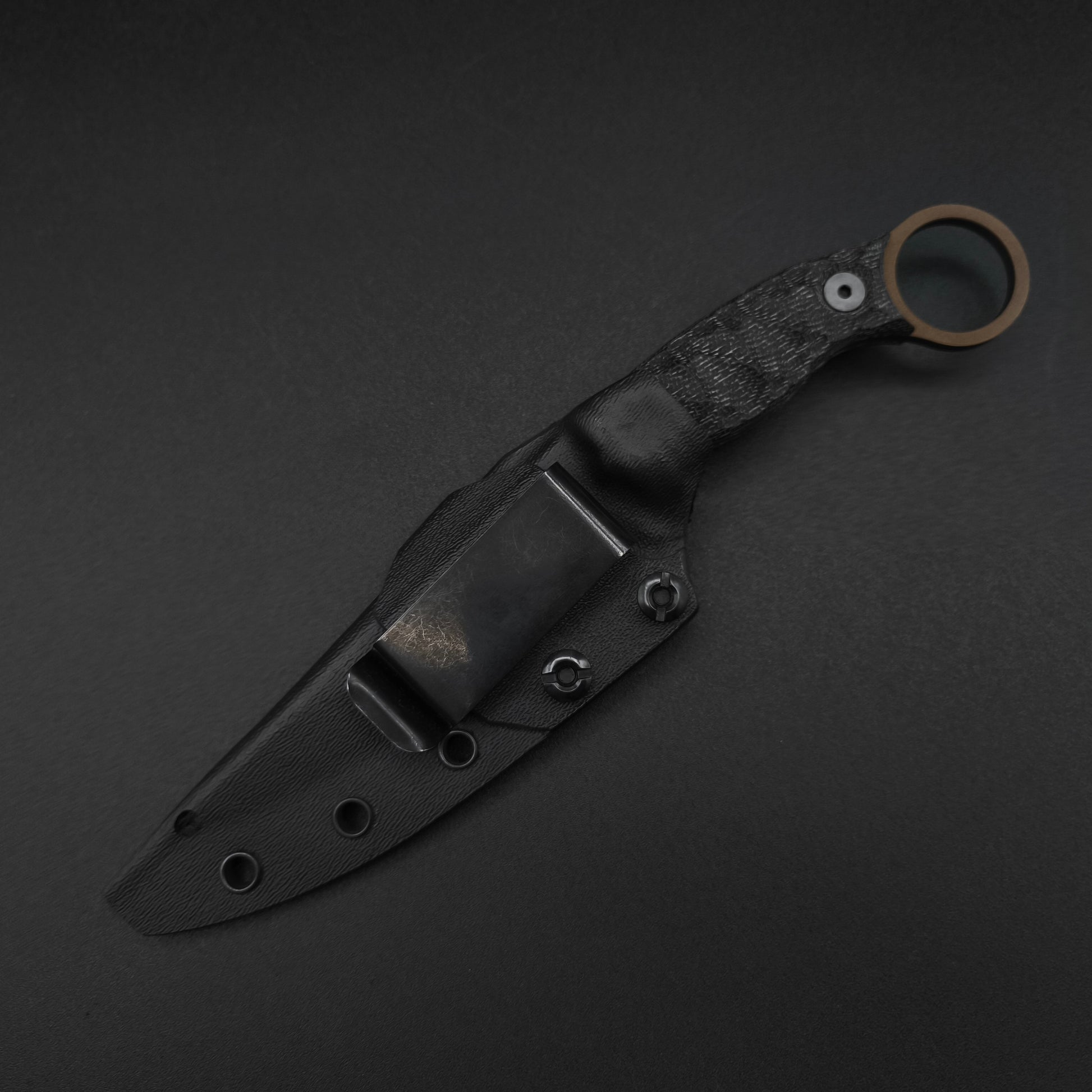 Half Face Blades Osoraku Black Canvas Micarta, Midnight Bronze 4