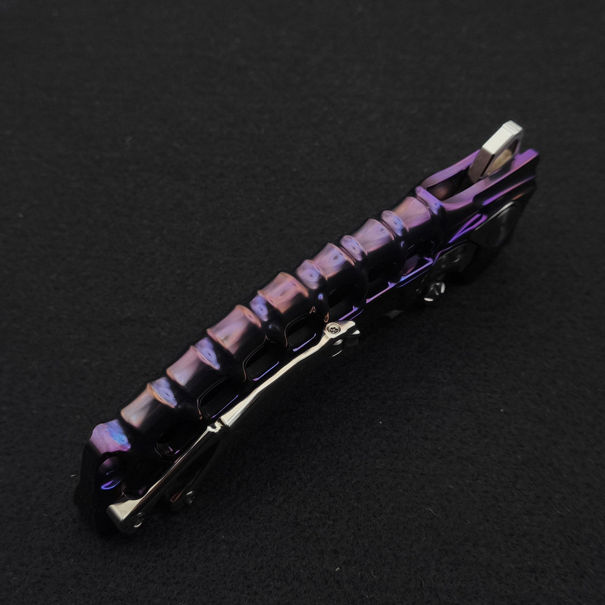 ADV Scavenger Gen 2, Integral Titanium Handle, Purple and Mirror finish, M390 4