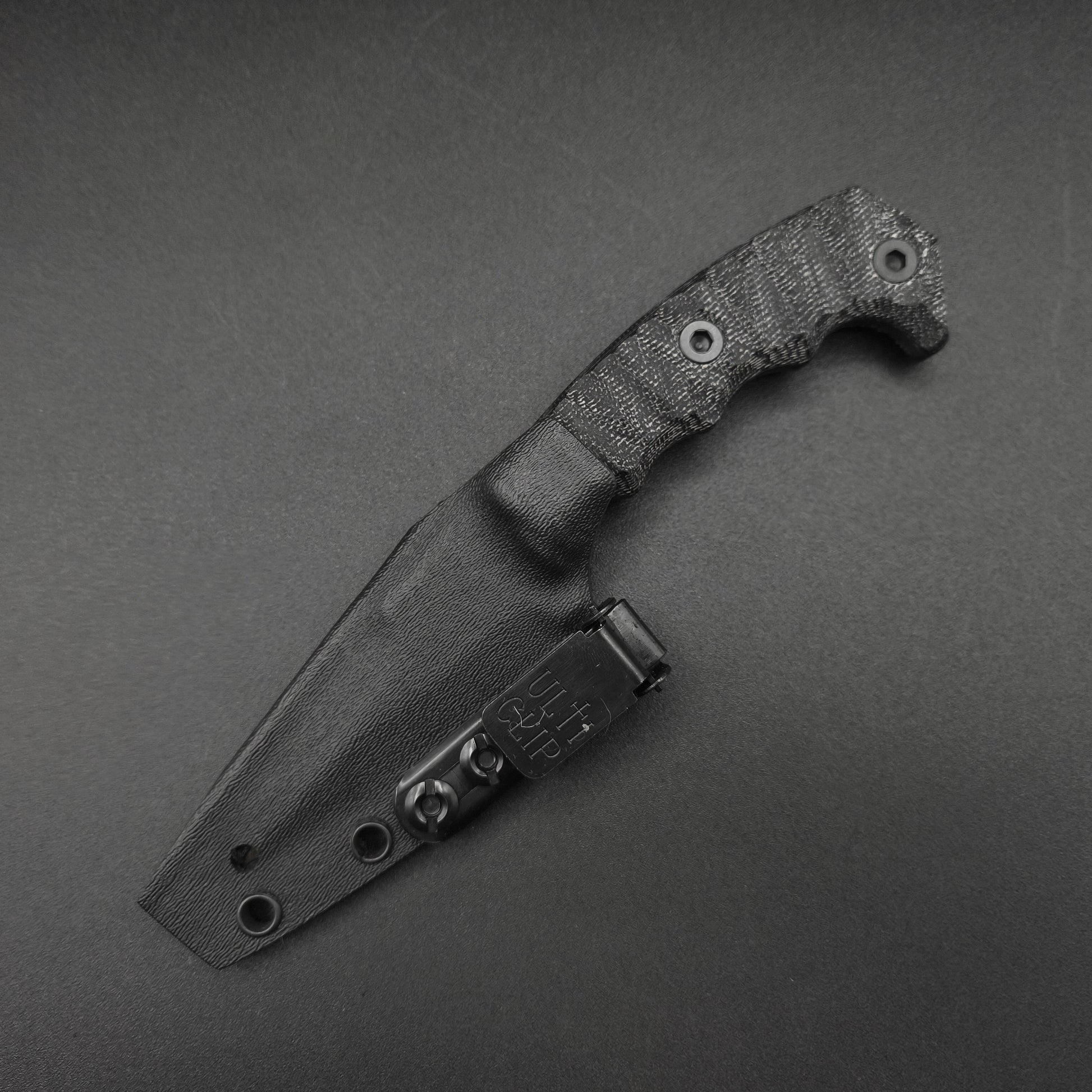 Half Face Blades HUMINT 3" Black Canvas Micarta, Midnight Bronze 4