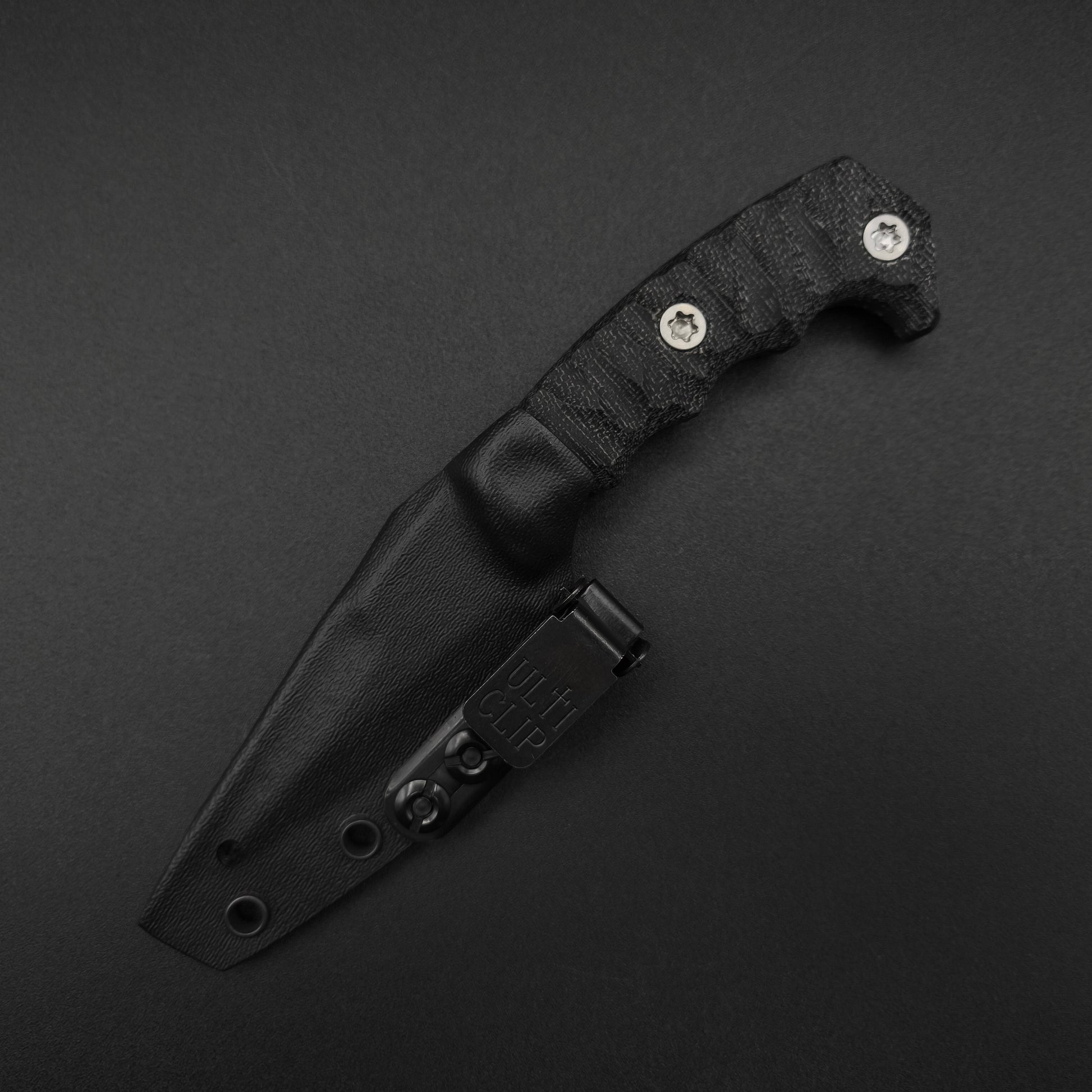 Half Face Blades HUMINT 3" Black Canvas Micarta, Midnight Bronze 4