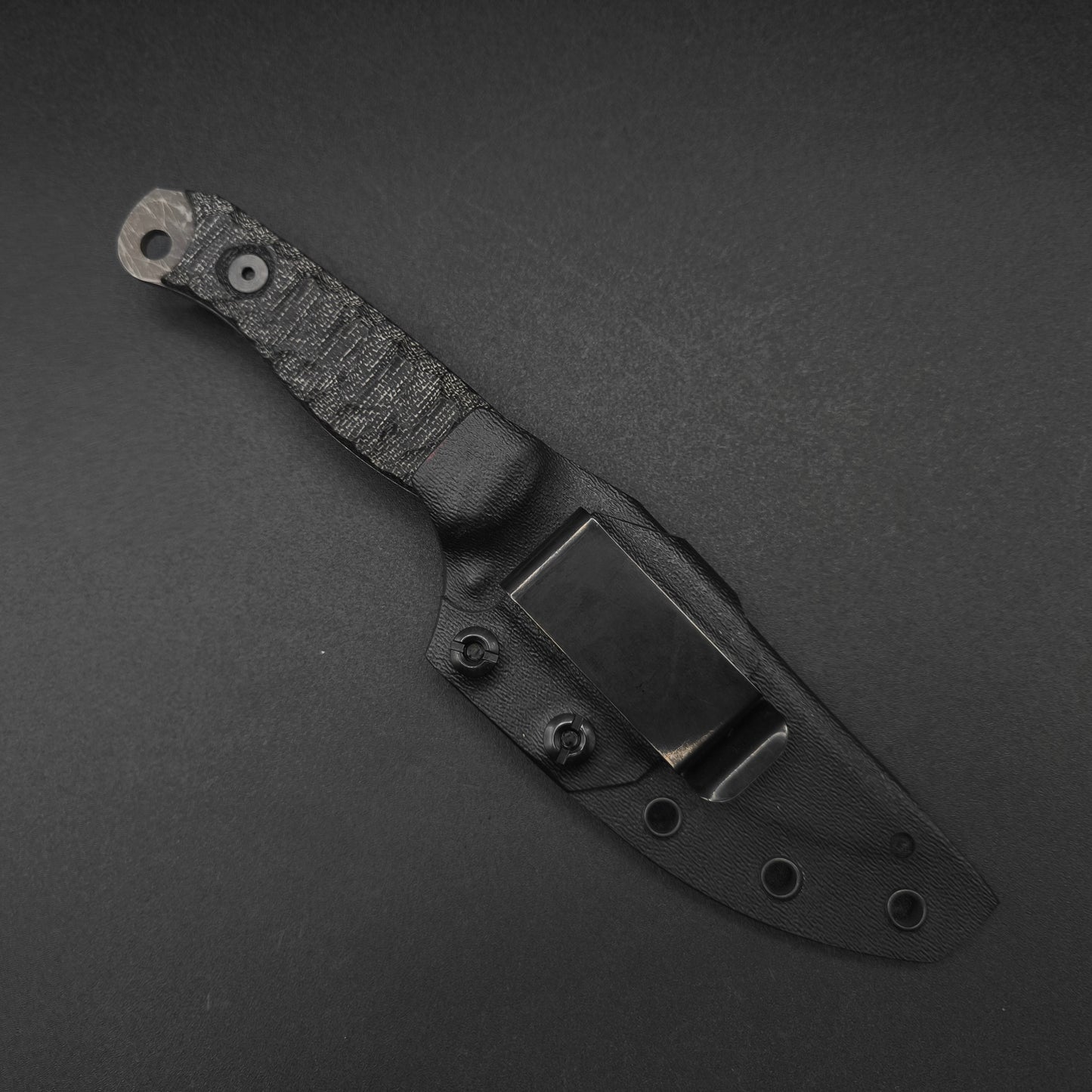 Half Face Blades Crow Scalper Black Canvas Micarta
