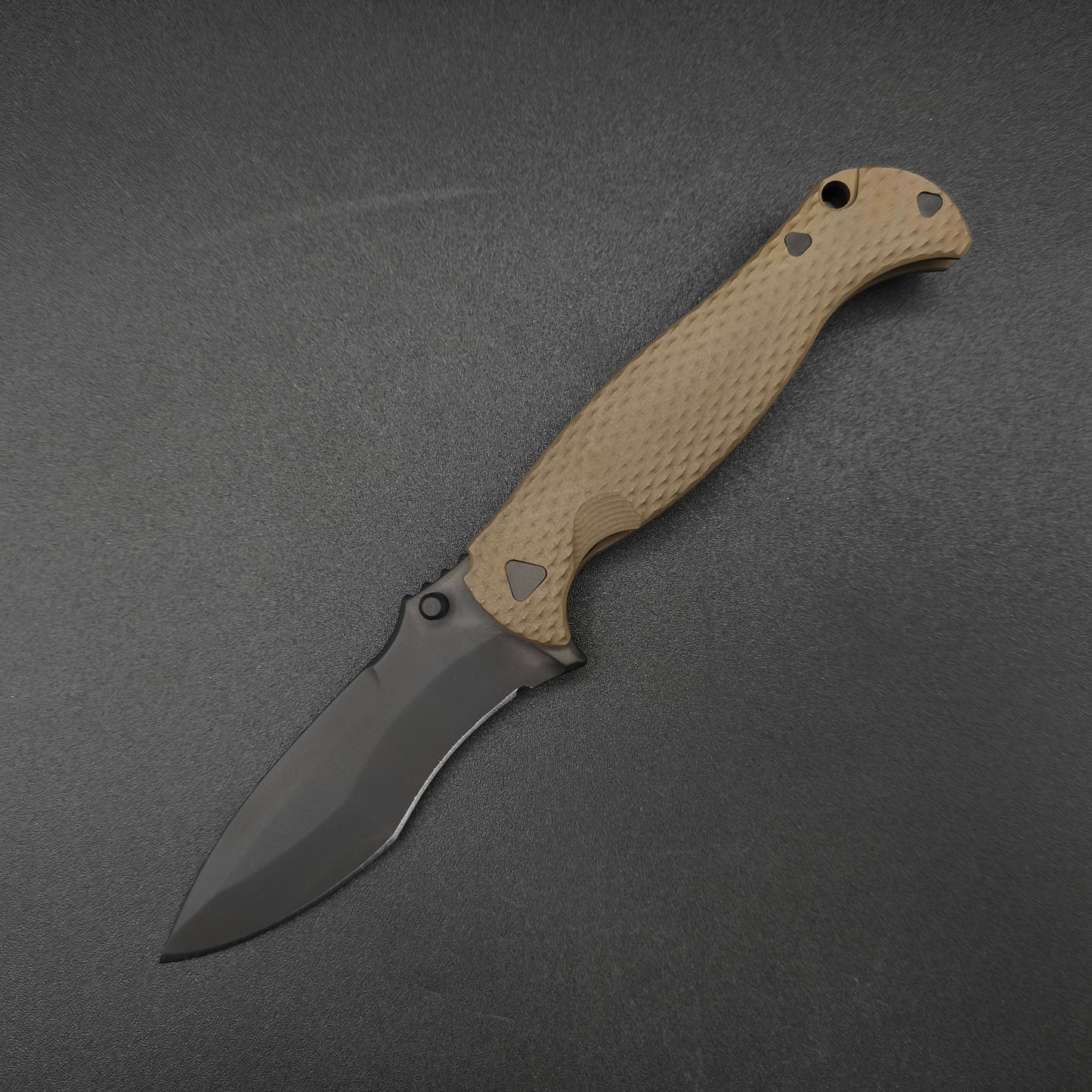 Half Face Blades Extremis Folder Anodized Bronze Titanium Scales