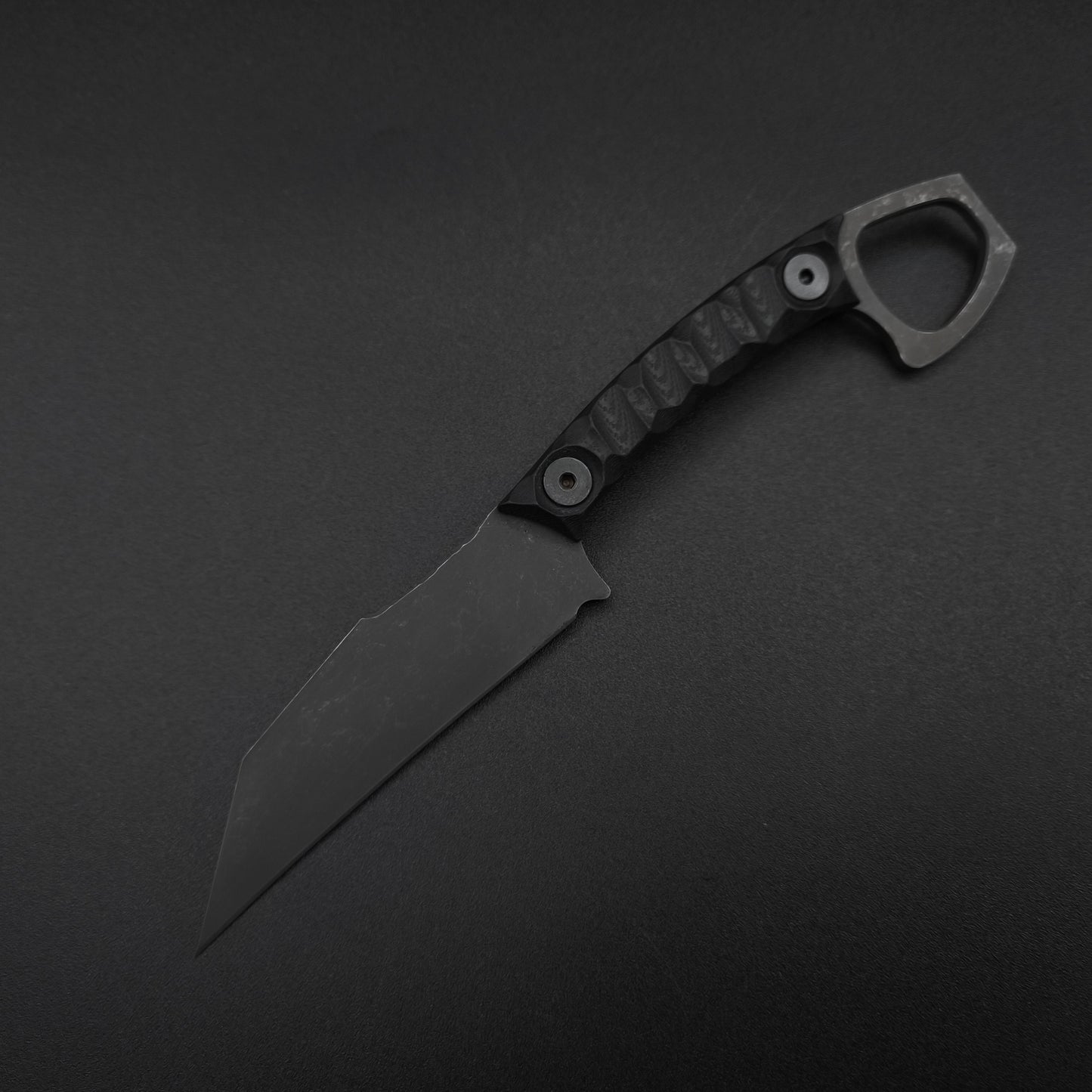 Half Face Blades SHPOS Black G10, stonewashed 2