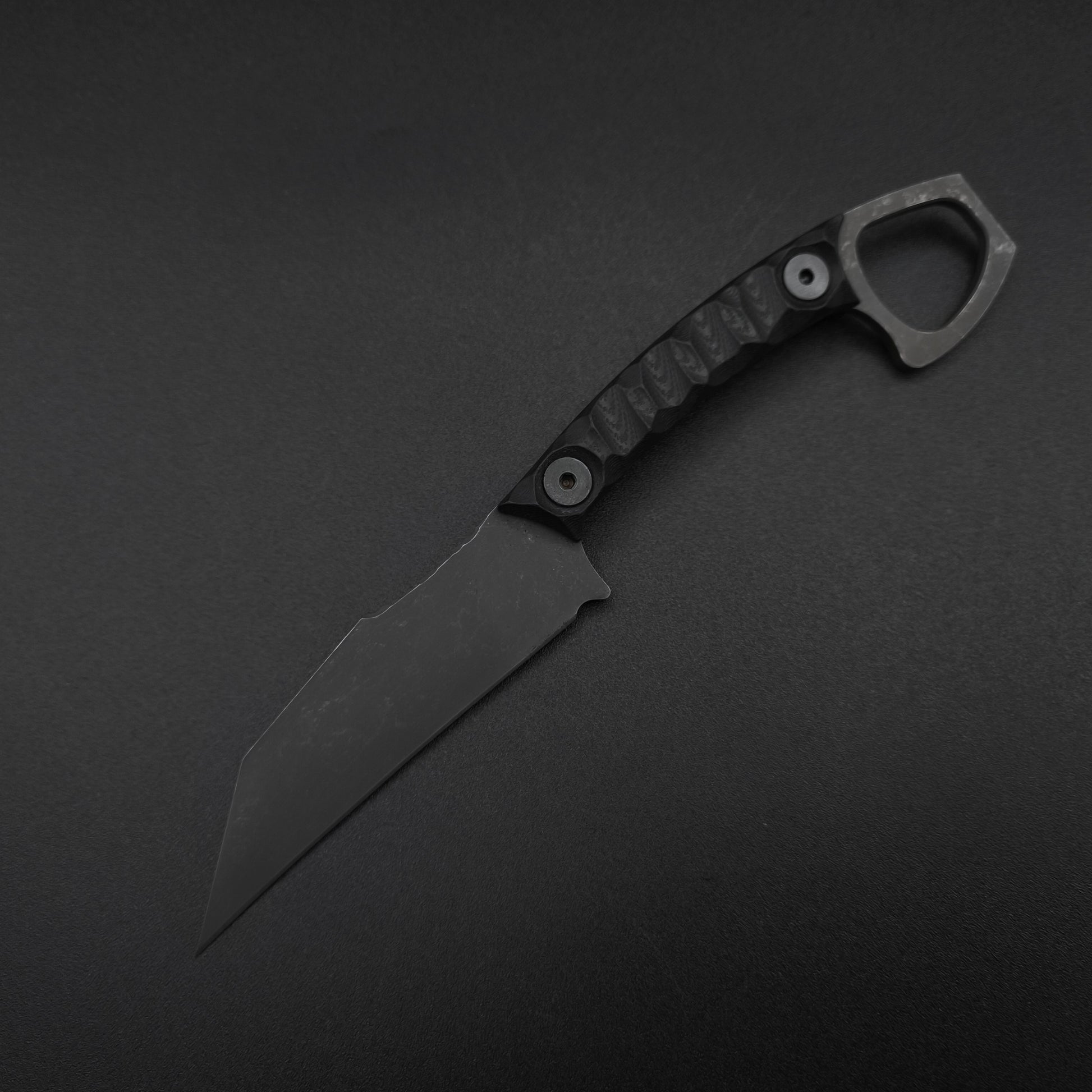 Half Face Blades SHPOS Black G10, stonewashed 2