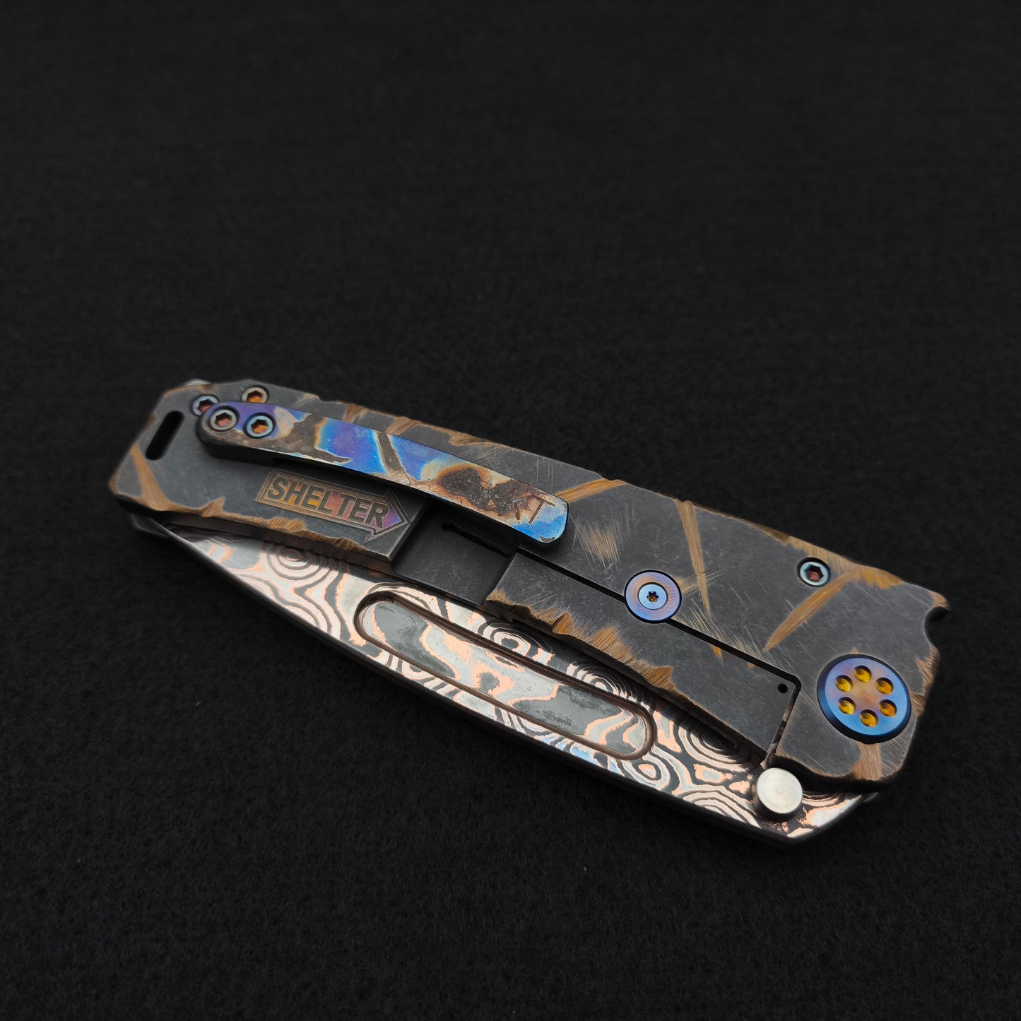 Medford Marauder H Baker Forge Copper Damascus Tanto, Black Fallout 6