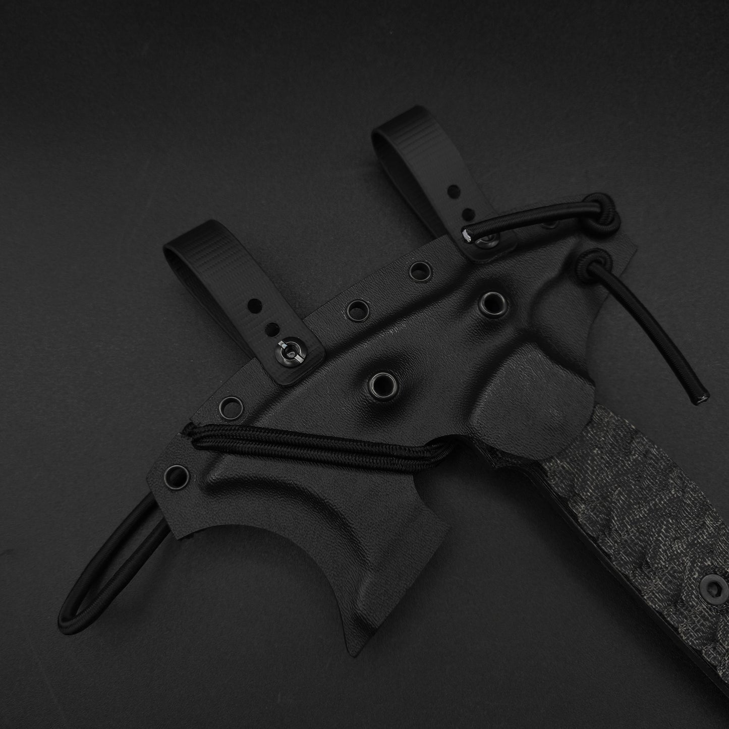 Half Face Blades Crescent Hawk Black Canvas Micarta 5