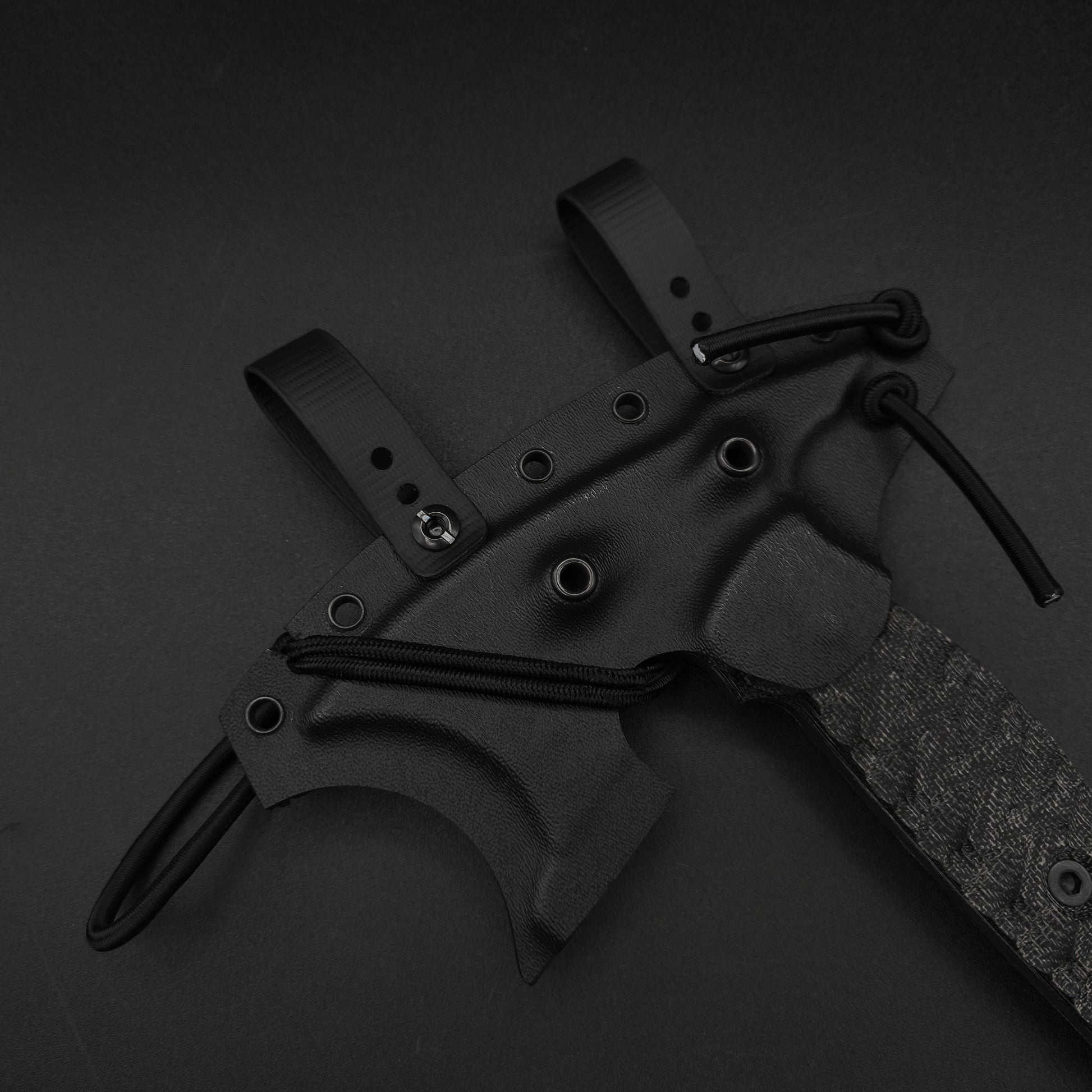 Half Face Blades Crescent Hawk Black Canvas Micarta 5