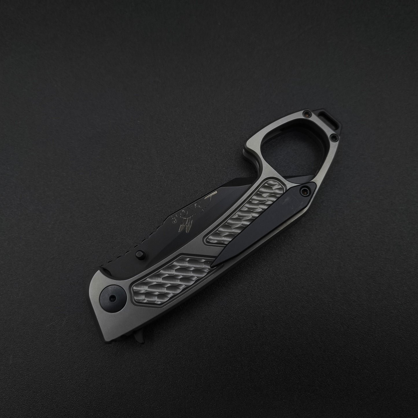 Half Face Blades SHPOS monolithic folder, grey body, Gen 3 3