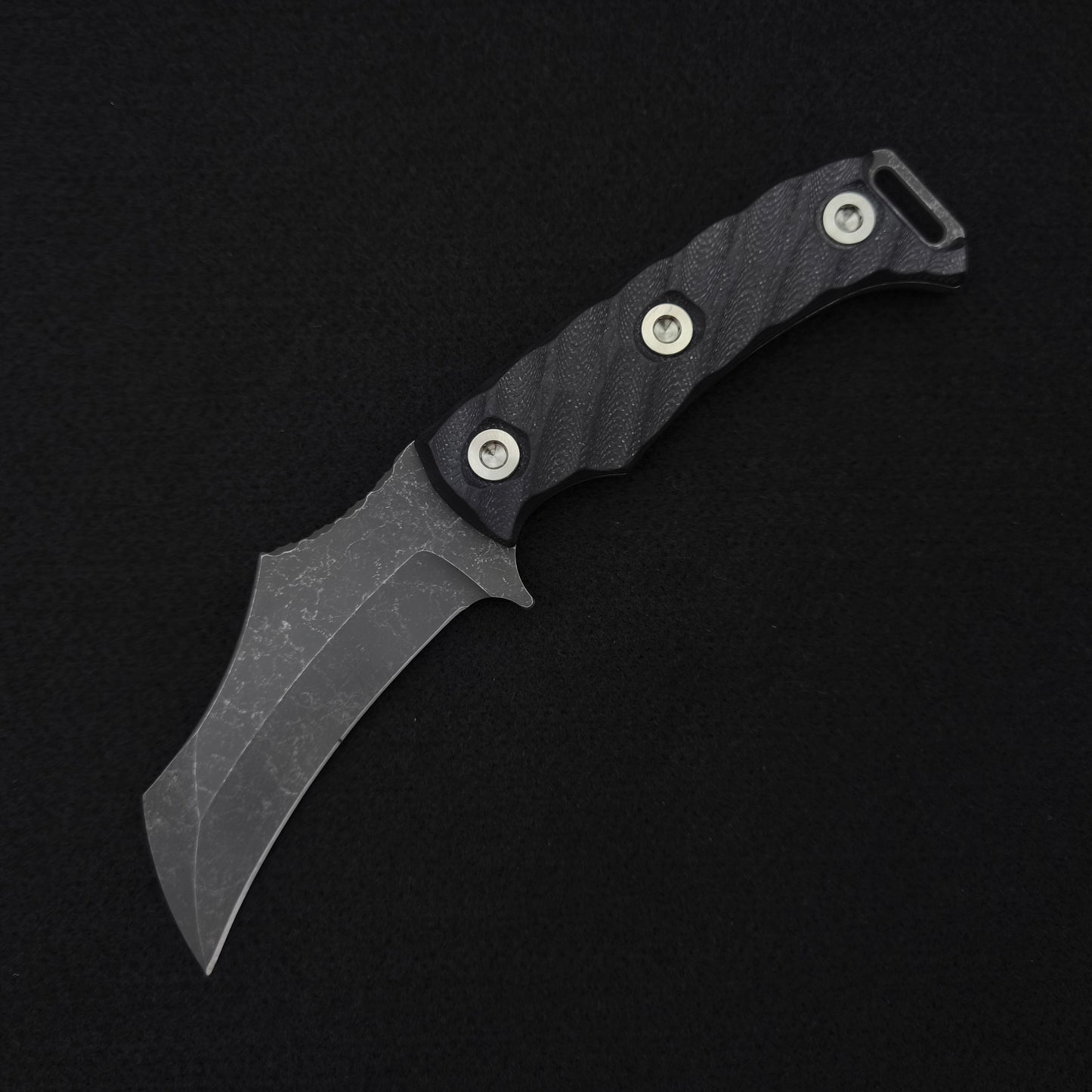 Half Face Blades Vulture, Black G10, Stonewashed