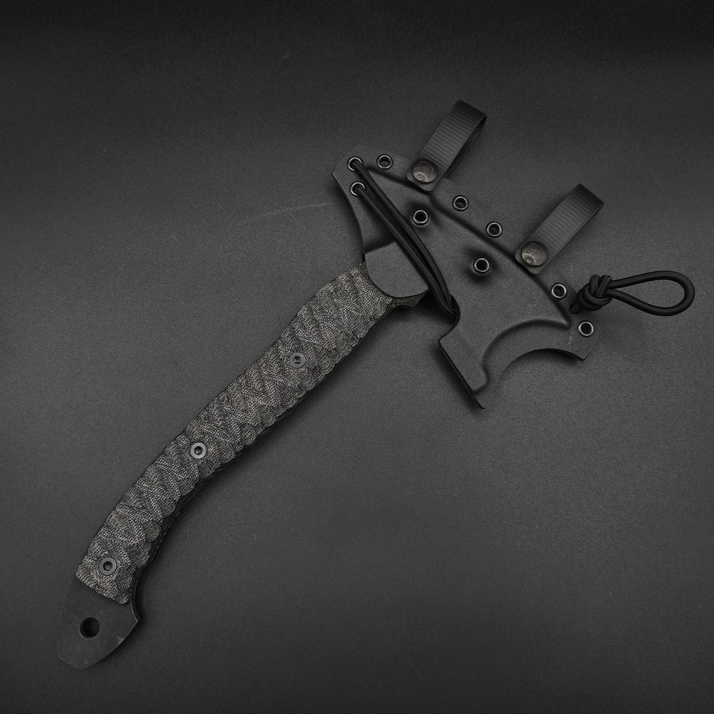 Half Face Blades Crescent Hawk Black Canvas Micarta