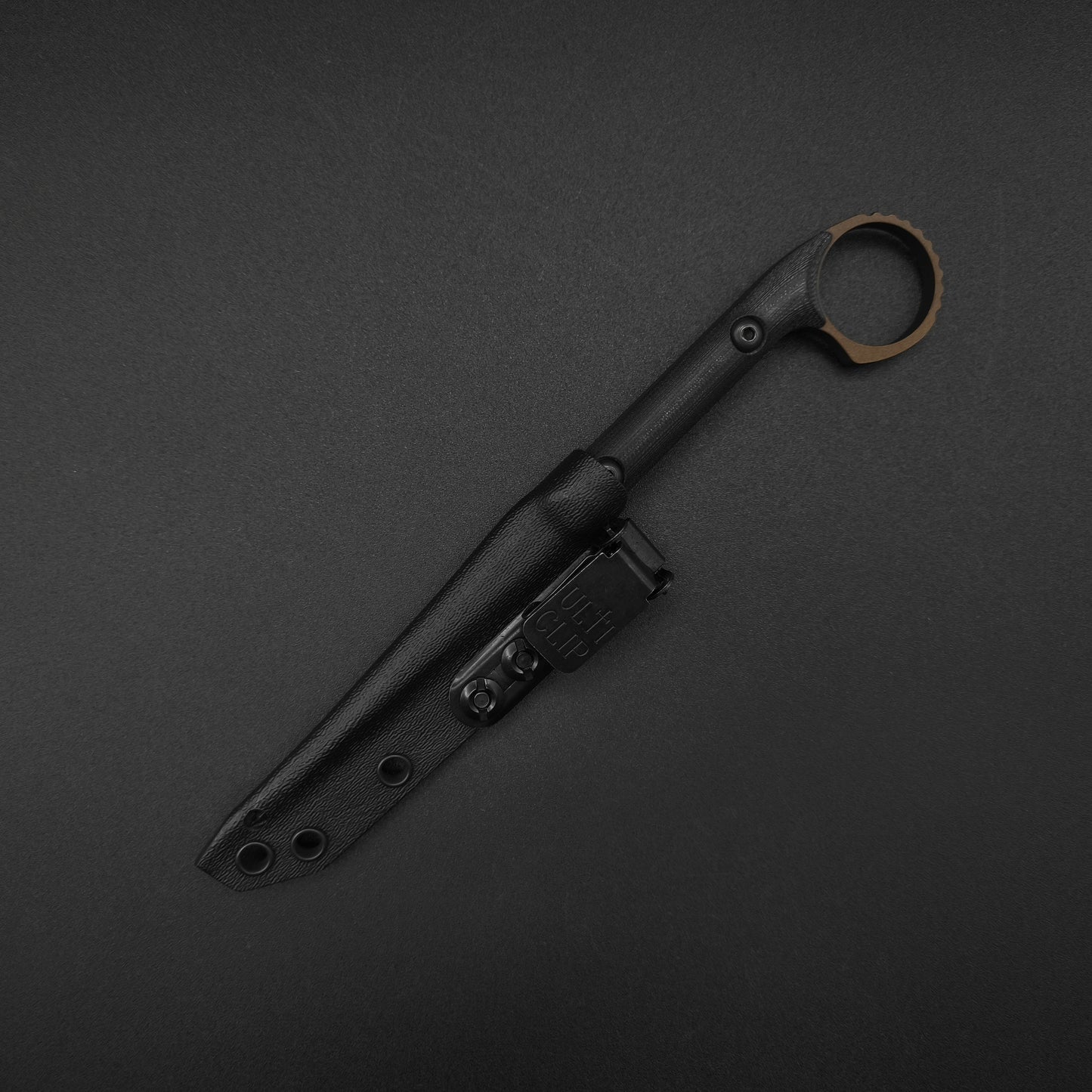Half Face Blades Ring Cardiac Spike Black G10 Midnight Bronze Cerakote 4