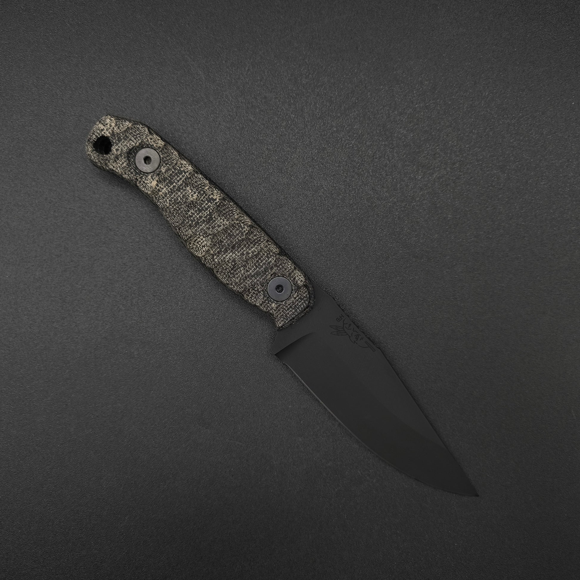 Half Face Blades Feather Light Black Canvas Micarta, Armor Black 1