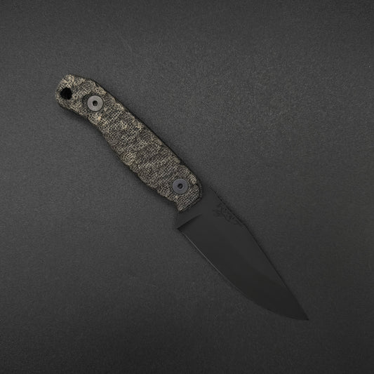 Half Face Blades Feather Light Black Canvas Micarta, Armor Black 1